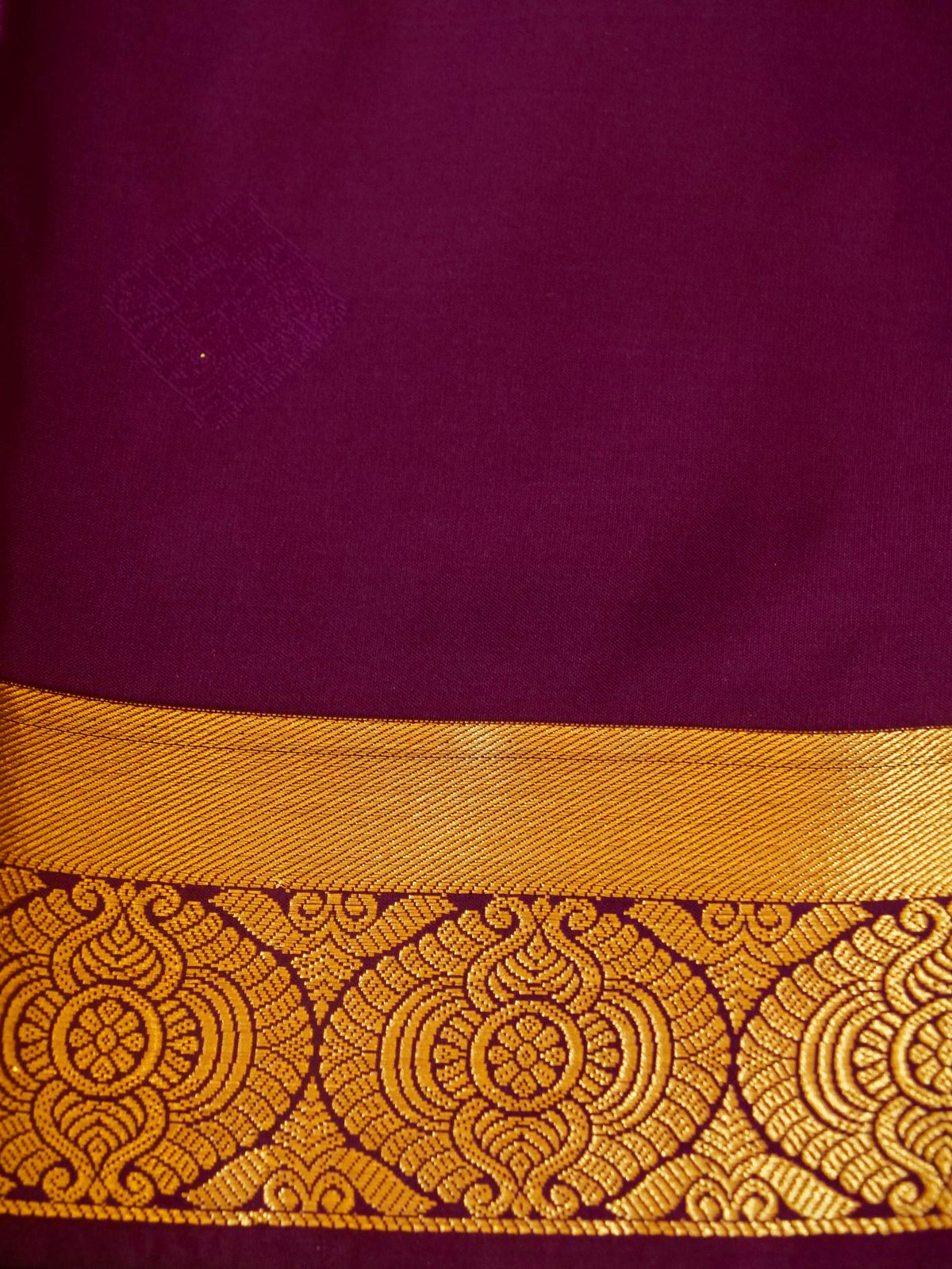 Devi - Vermilion Red Kanjivaram Silk Saree with Korvai Border