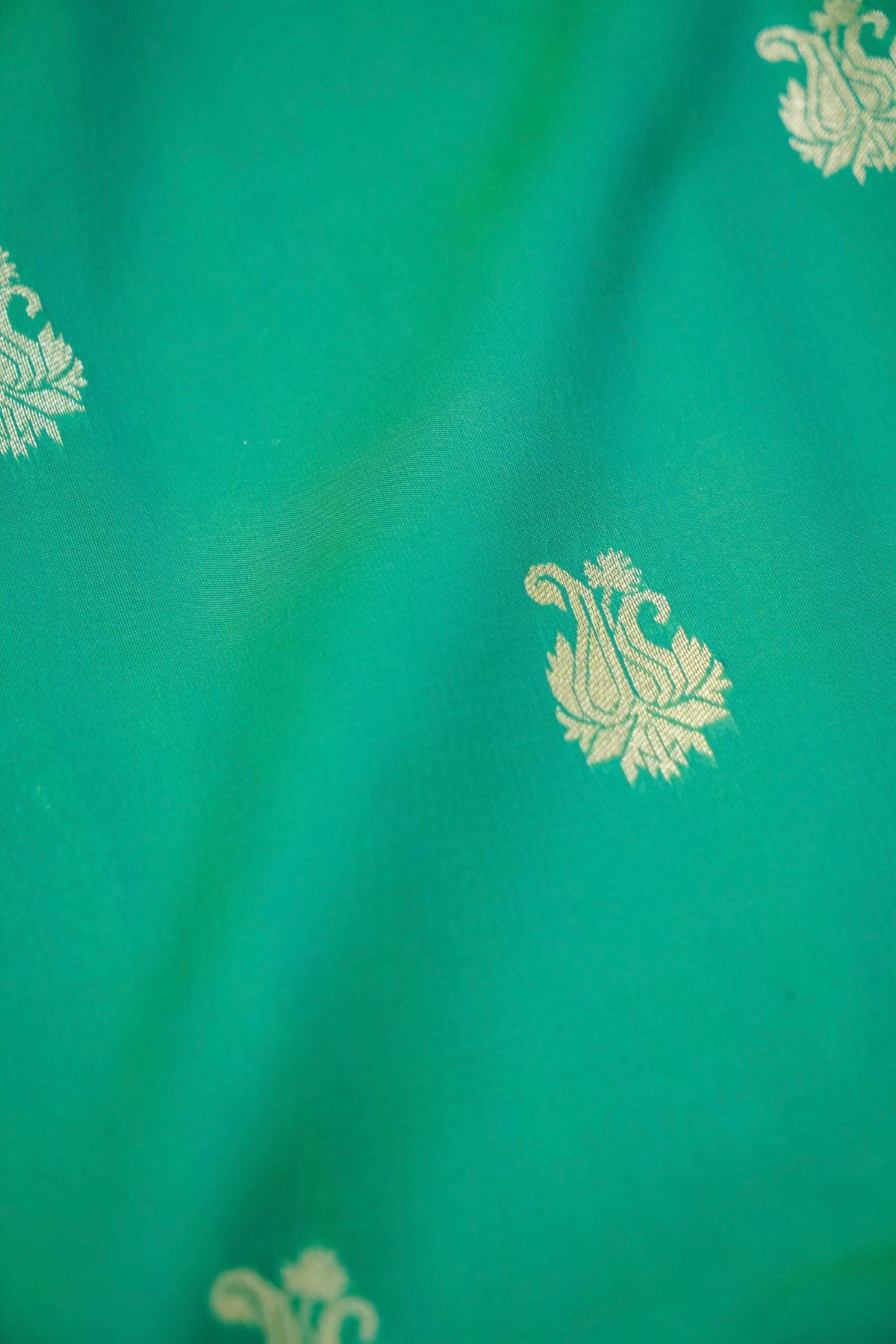 Peshavi - Turquoise Green Paithani Silk Saree with Stitched Blouse