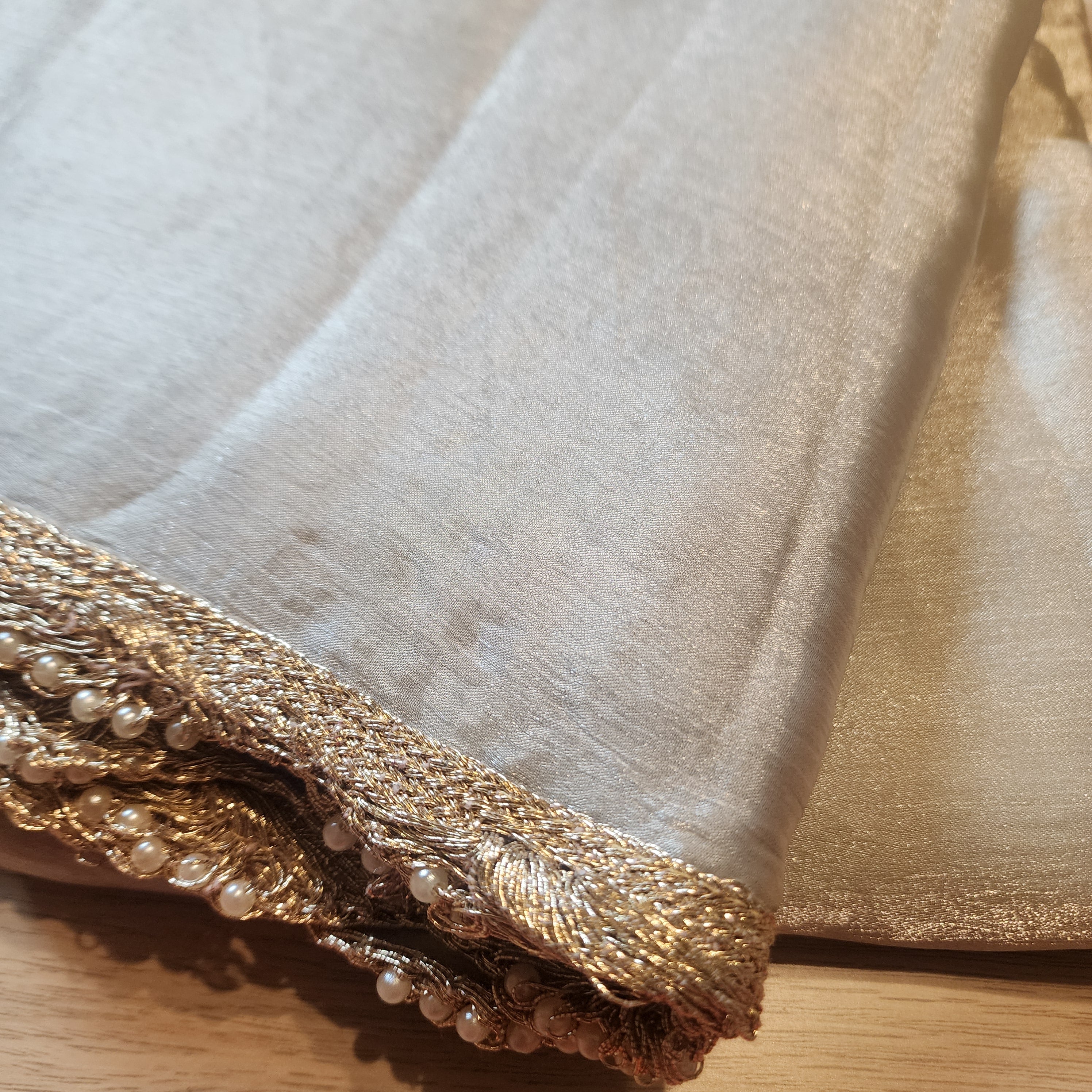 Ivory Designer Organza Saree