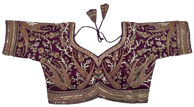 Women's Readymade Bridal Blouse (Wine)