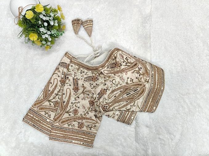 Women's Readymade Bridal Blouse (Cream)