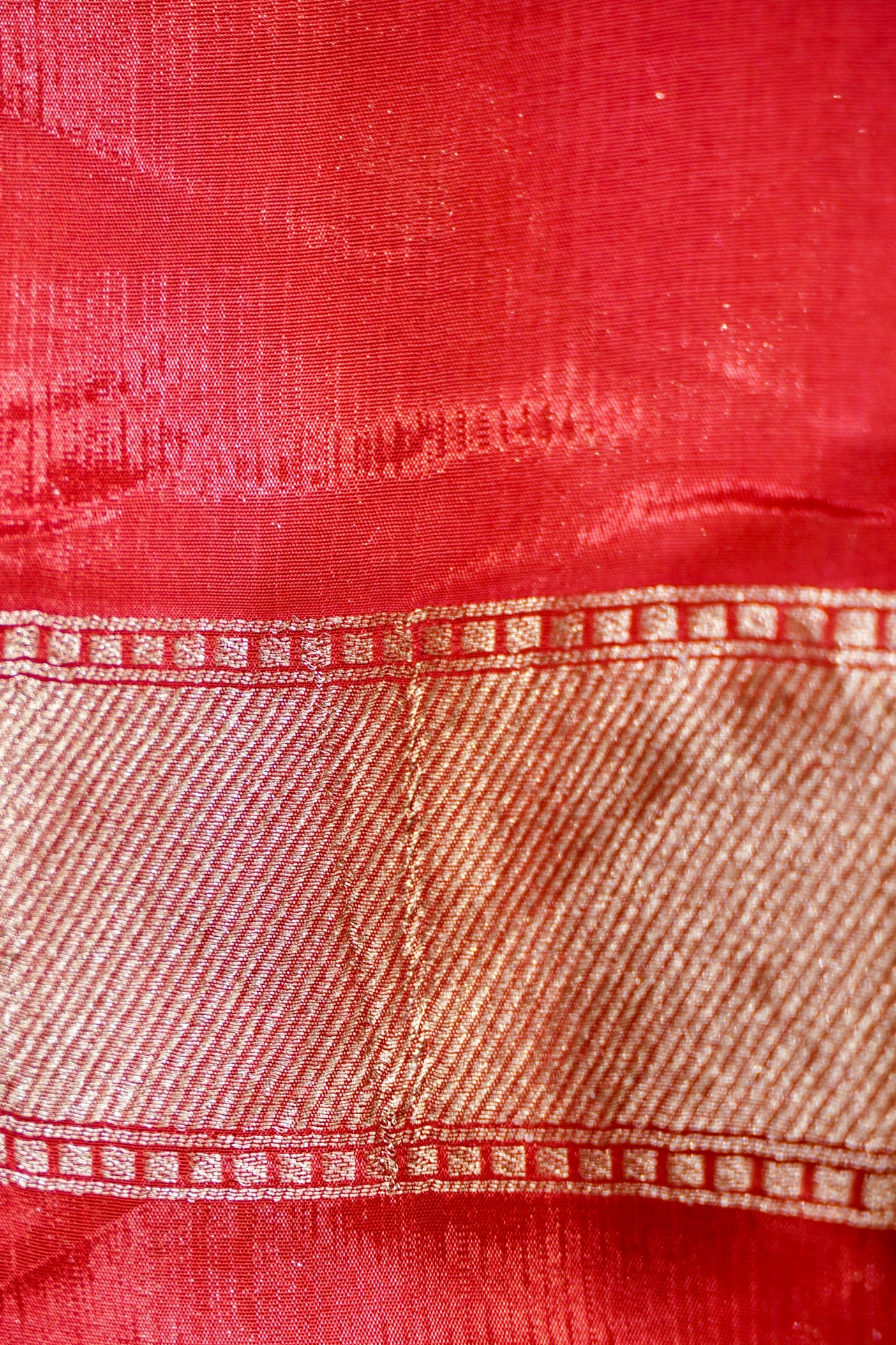 Blush Pink Crepe Silk Saree with Ruby Red Border