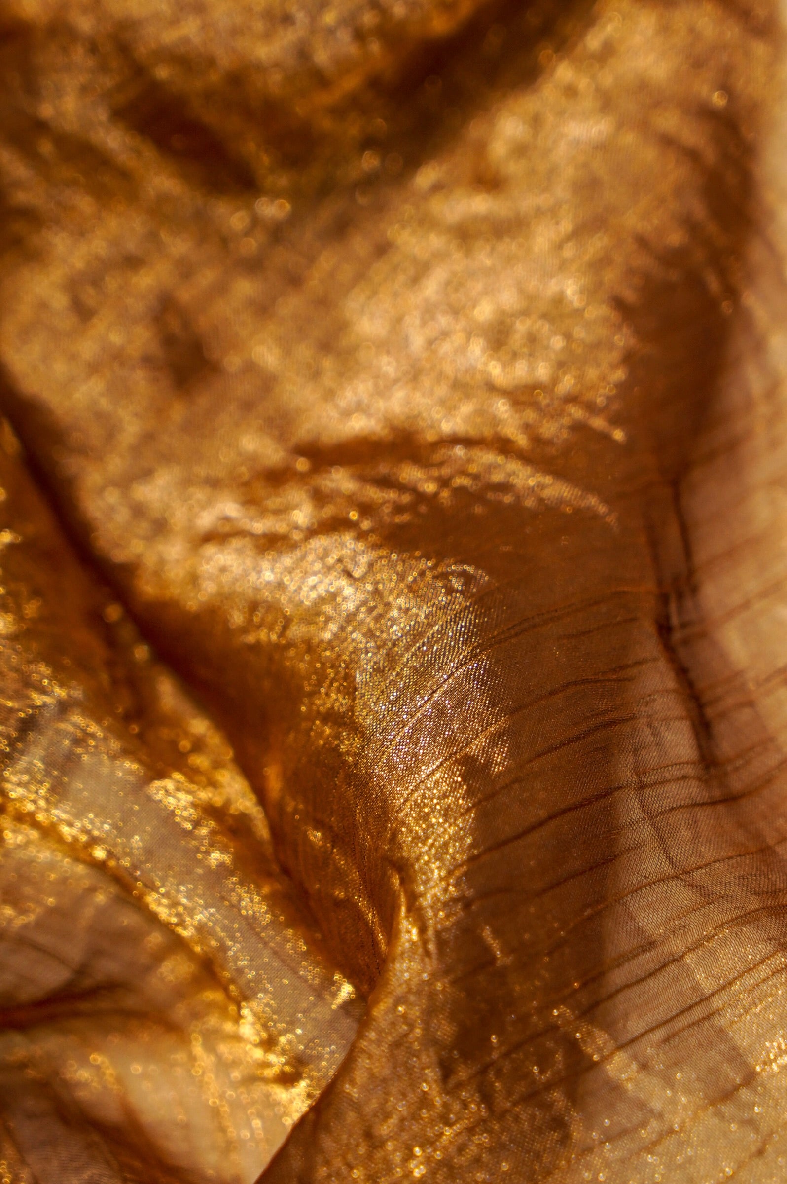Brownish Copper Designer Chiffon Silk Saree with Sequin Embroidery