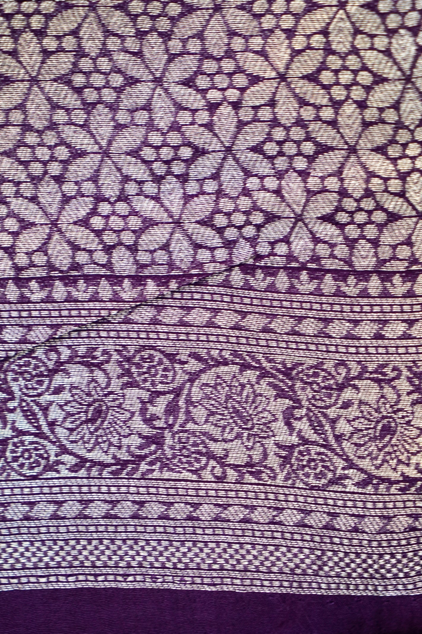 Shimmering Plum Purple Tissue Katan Silk Saree