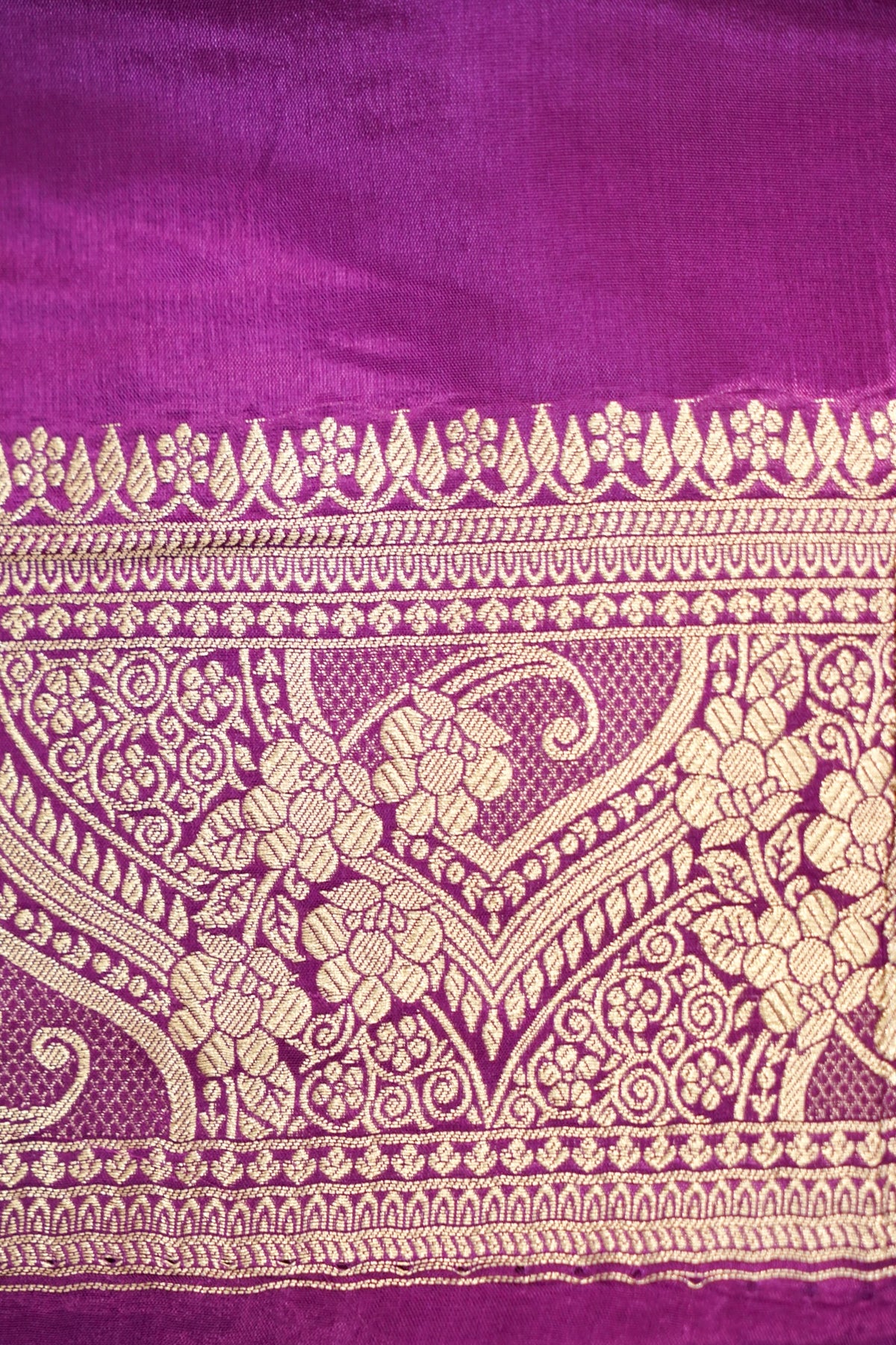 Soft Lilac Lavender Muslin Silk Saree with Purple Zari Border
