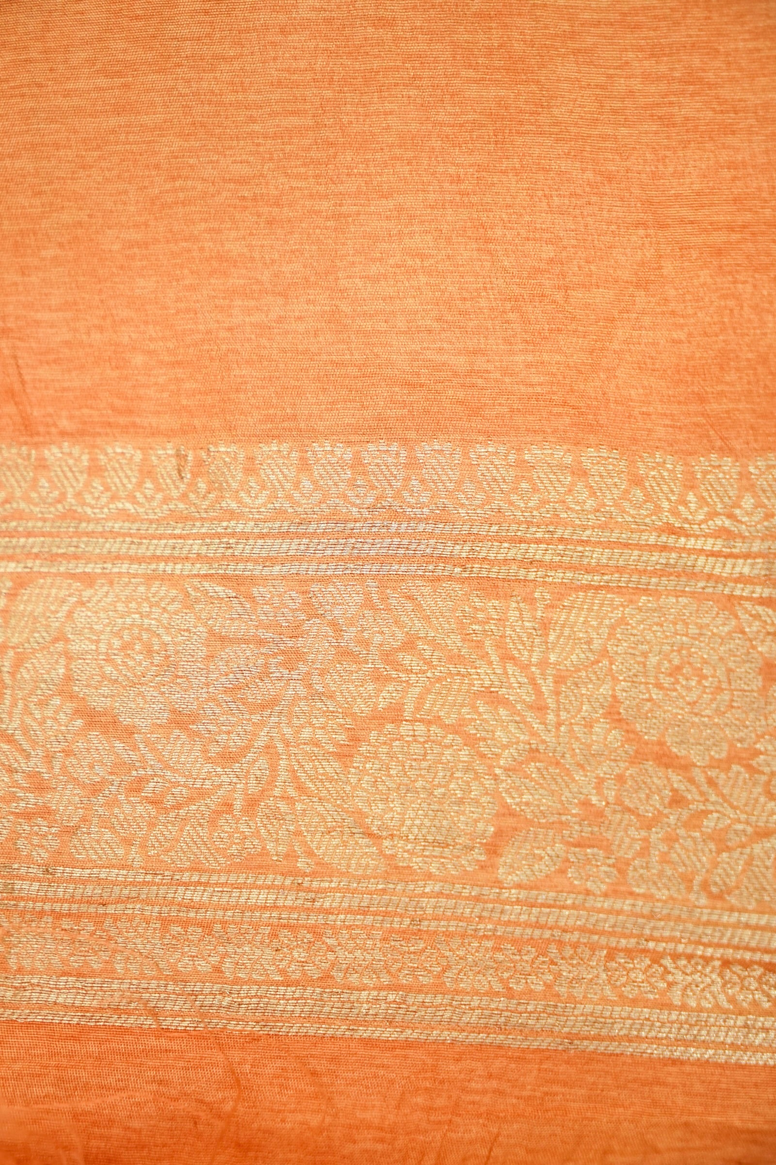 Dual Tone Lemon Yellow Peach Dupion Silk Banarasi Saree