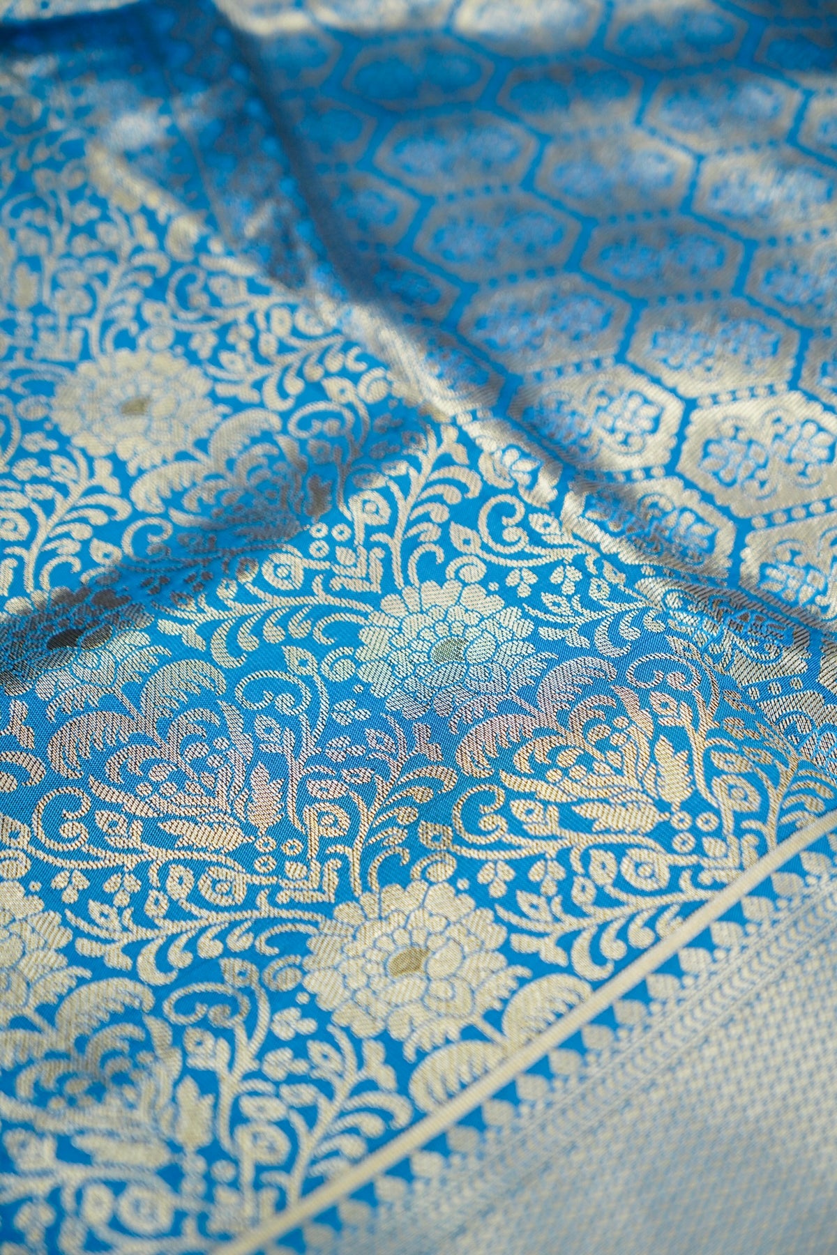 Suvarna - Royal Blue Dharmavaram Tissue Silk Saree