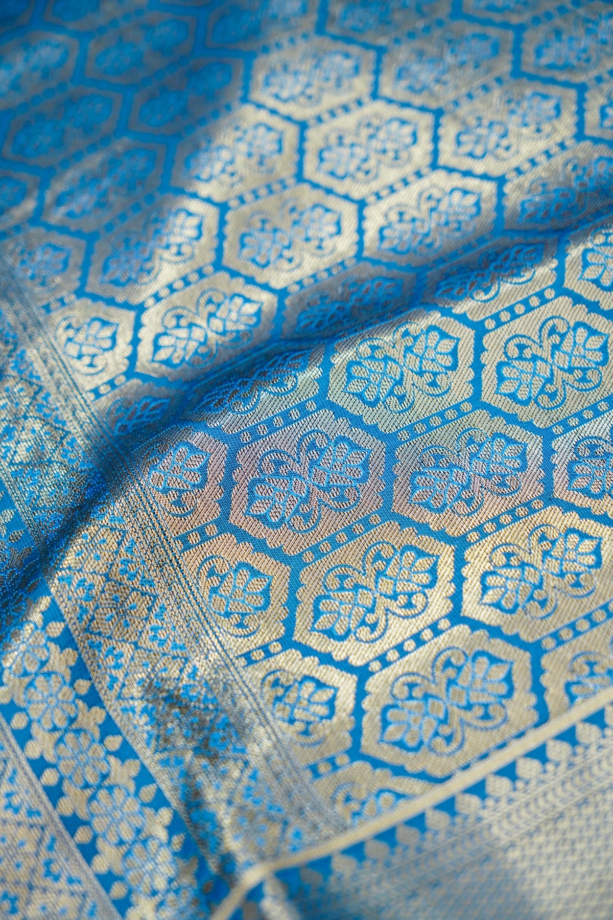 Suvarna - Royal Blue Dharmavaram Tissue Silk Saree