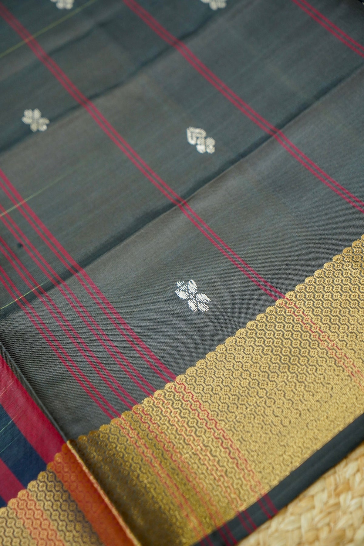 Suvarna - Mustard Yellow Maheshwari Silk Saree