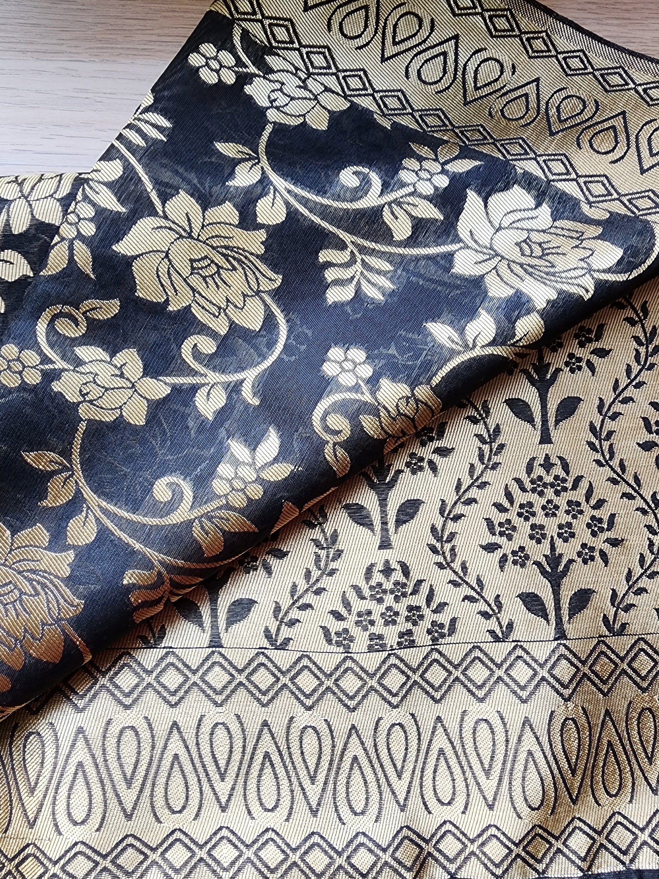 Banarasi Silk Handwoven Black Dupatta with golden weaving