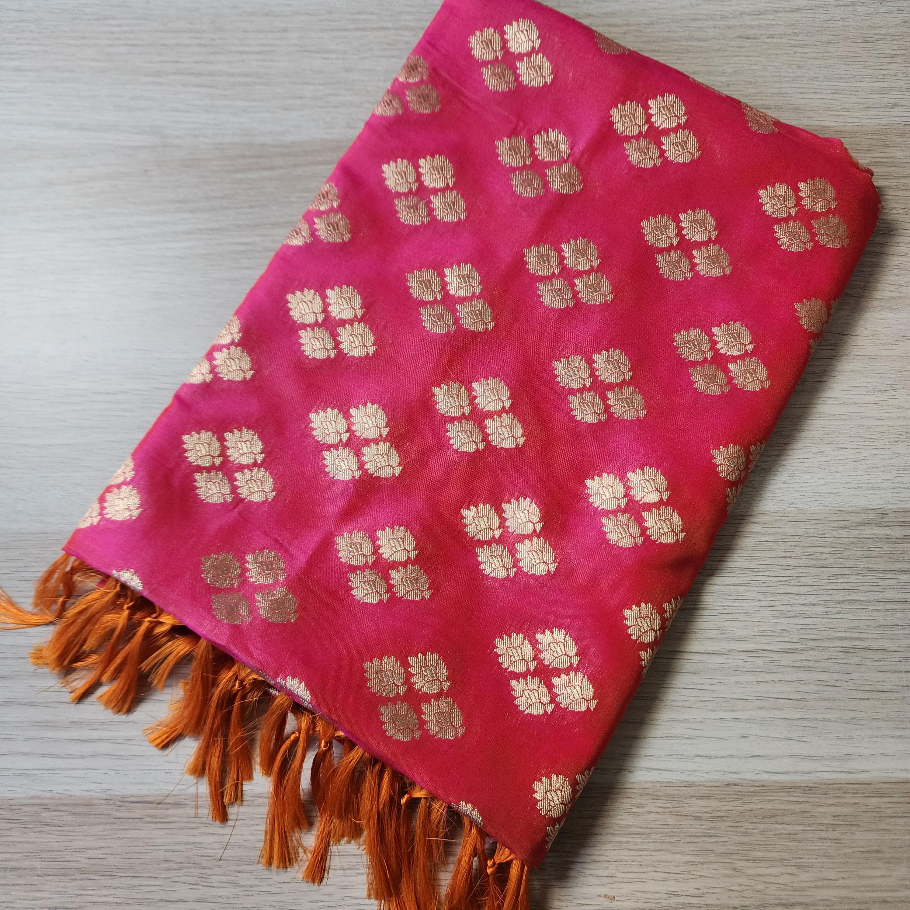 Banarasi Silk Peach Pink Dupatta with gold handweaving, Indian traditional and Festive designer dupatta, luxurious soft Banarsi dupatta