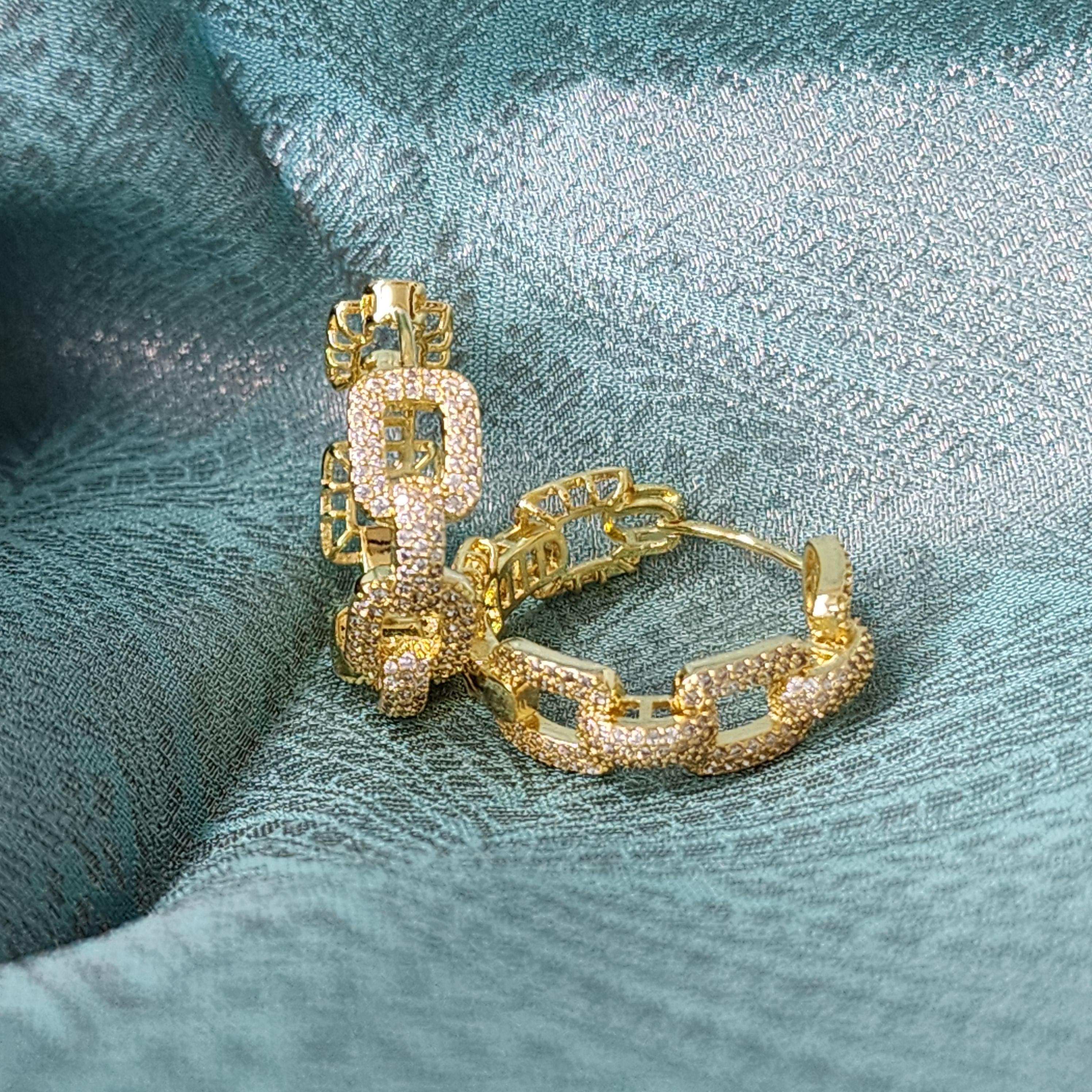 Baali style Earrings with Chain pattern