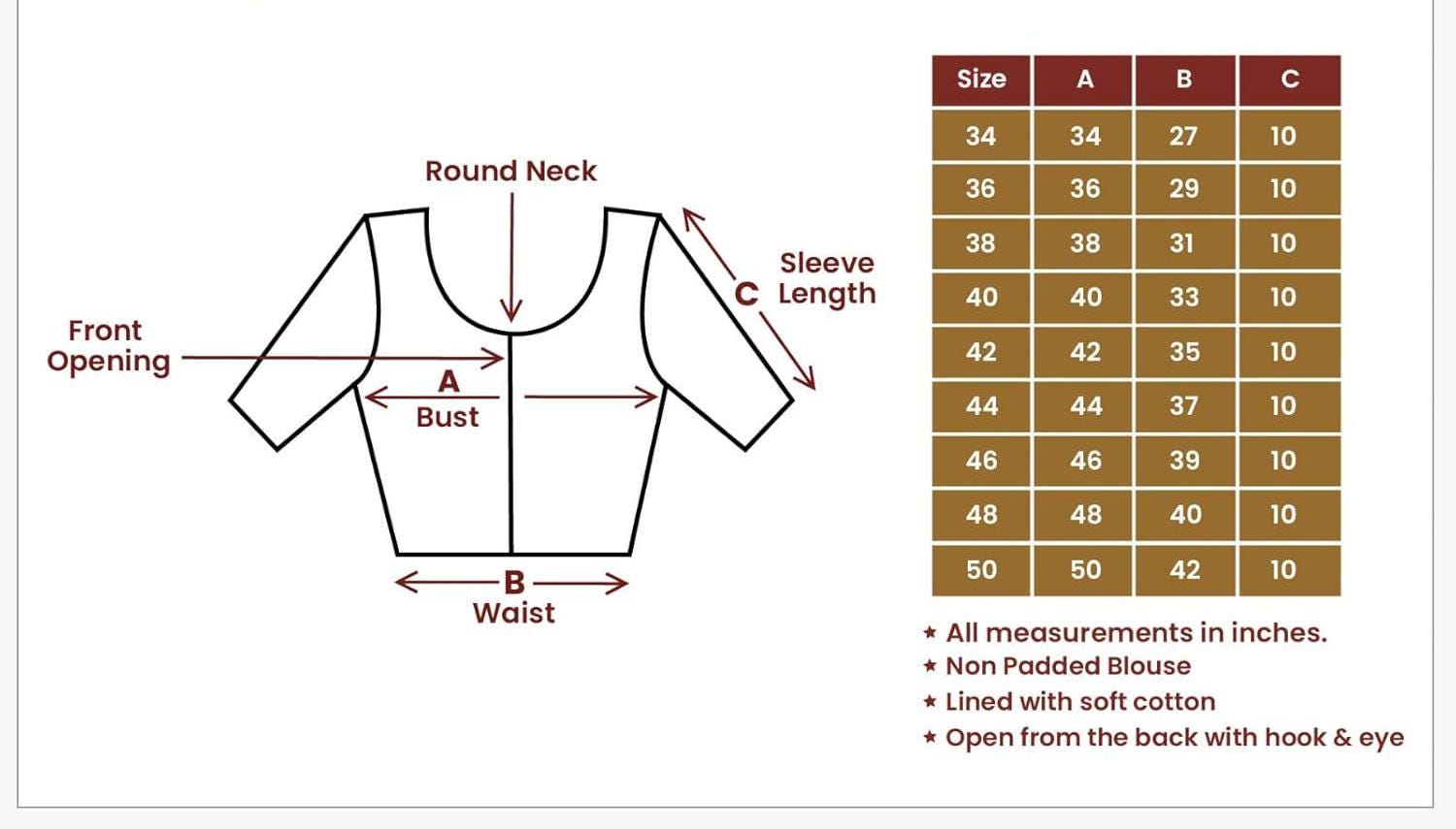 Brocade Saree Blouse with Elbow Length Sleeves