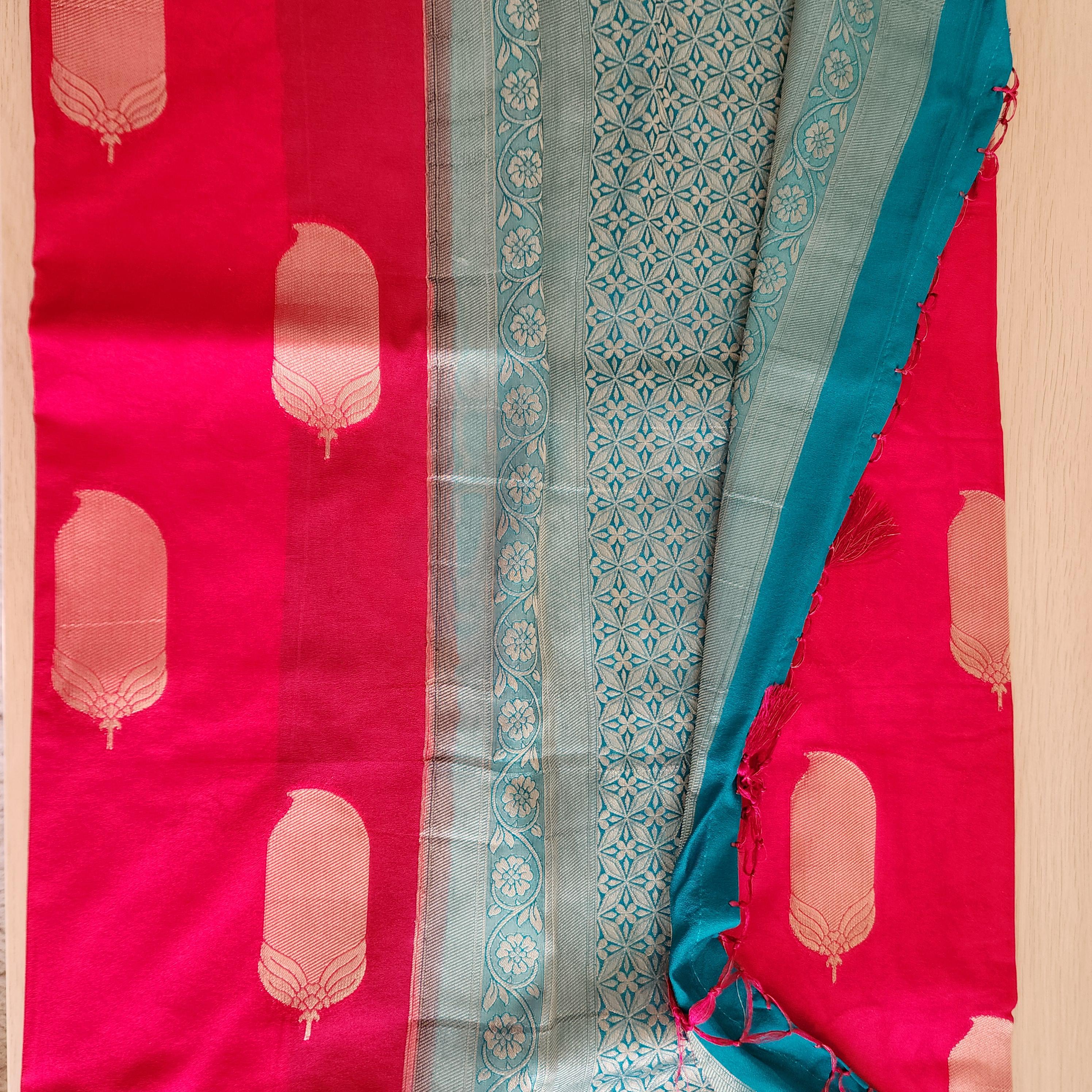 Banarasi Khaddi Silk Saree with Mango boota motif