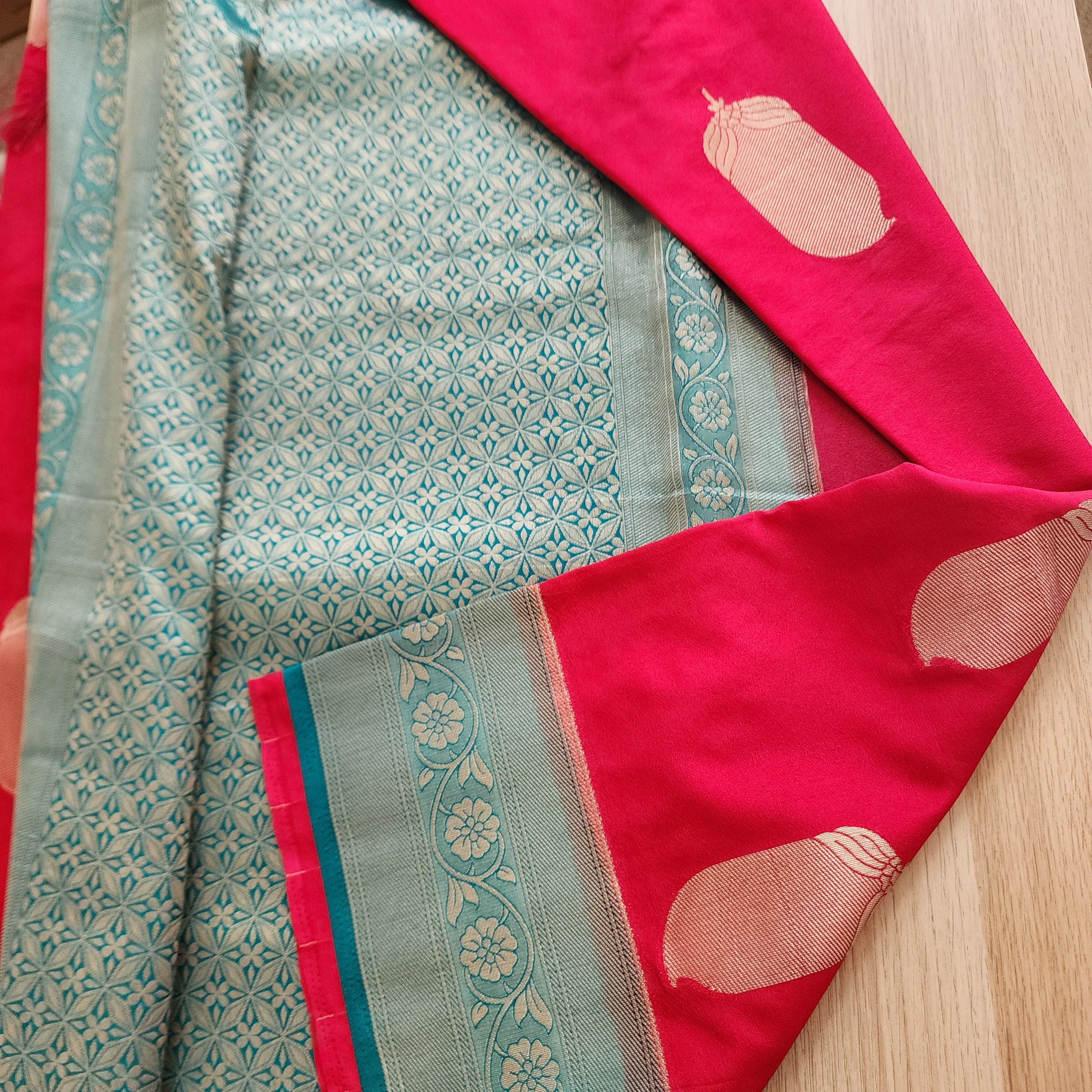 Banarasi Khaddi Silk Saree with Mango boota motif