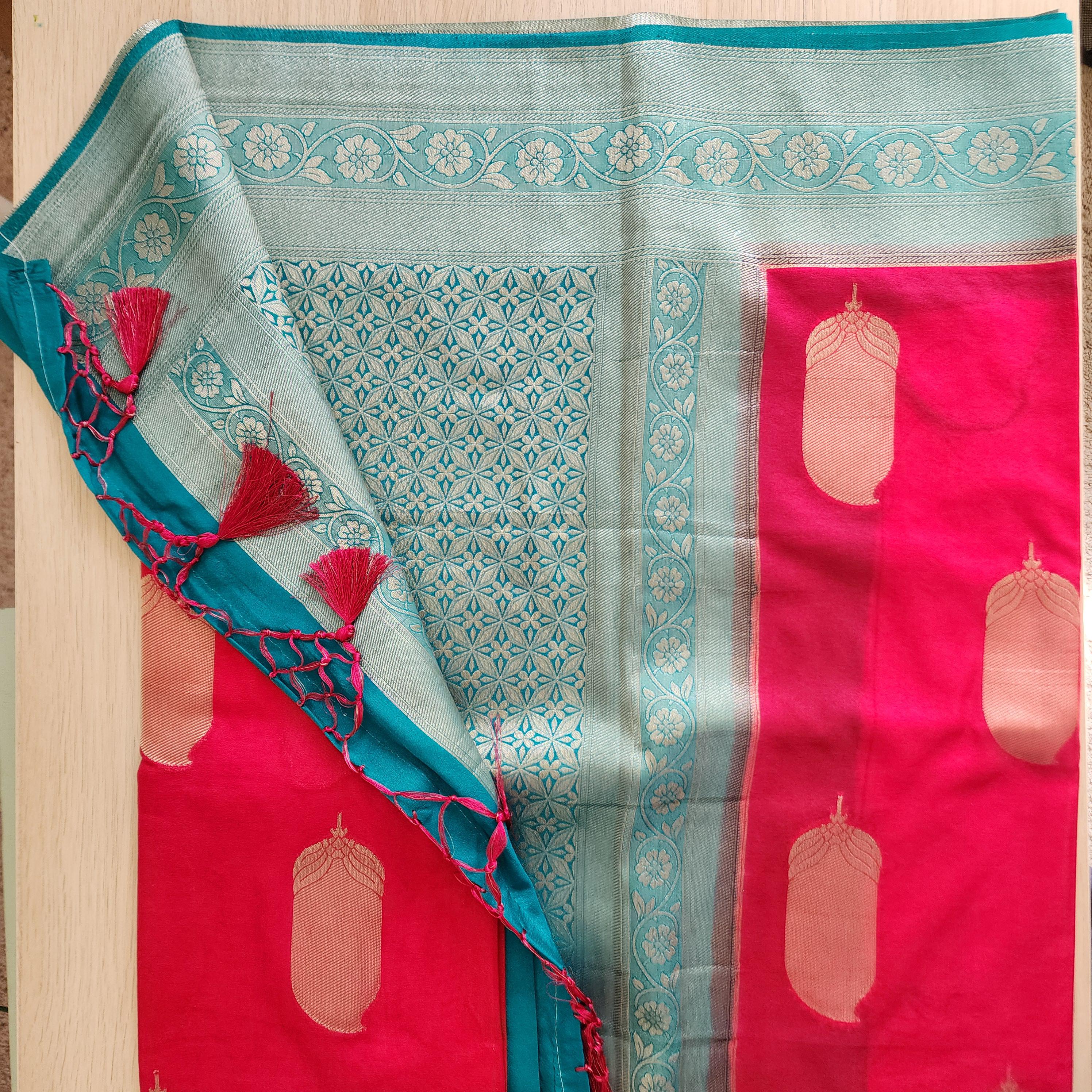 Banarasi Khaddi Silk Saree with Mango boota motif