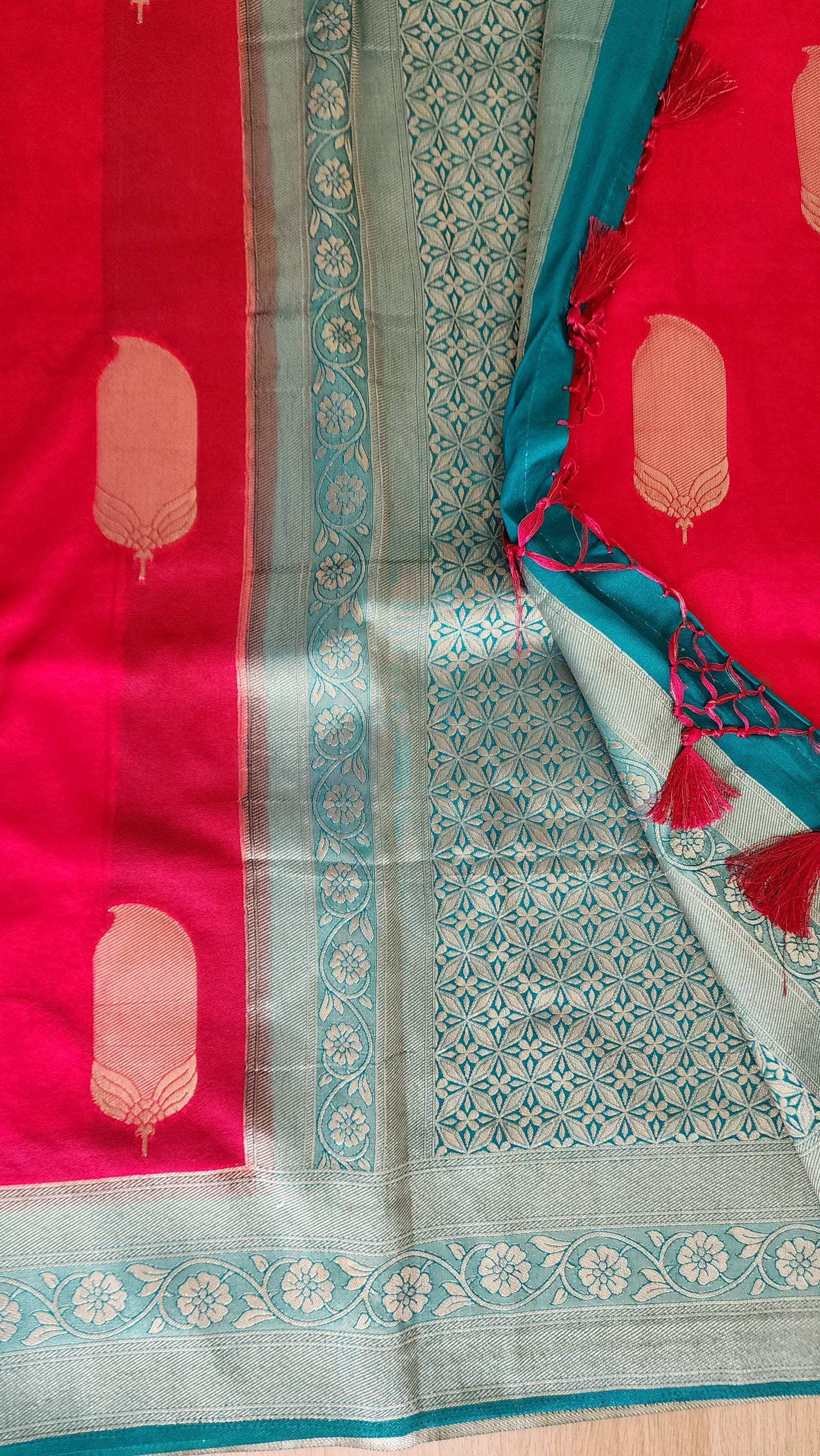 Banarasi Khaddi Silk Saree with Mango boota motif