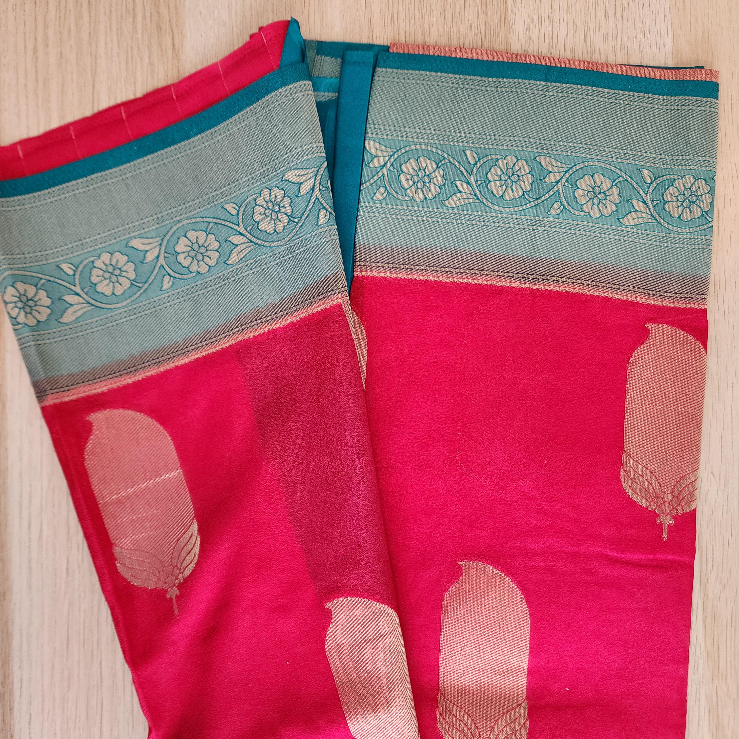 Banarasi Khaddi Silk Saree with Mango boota motif