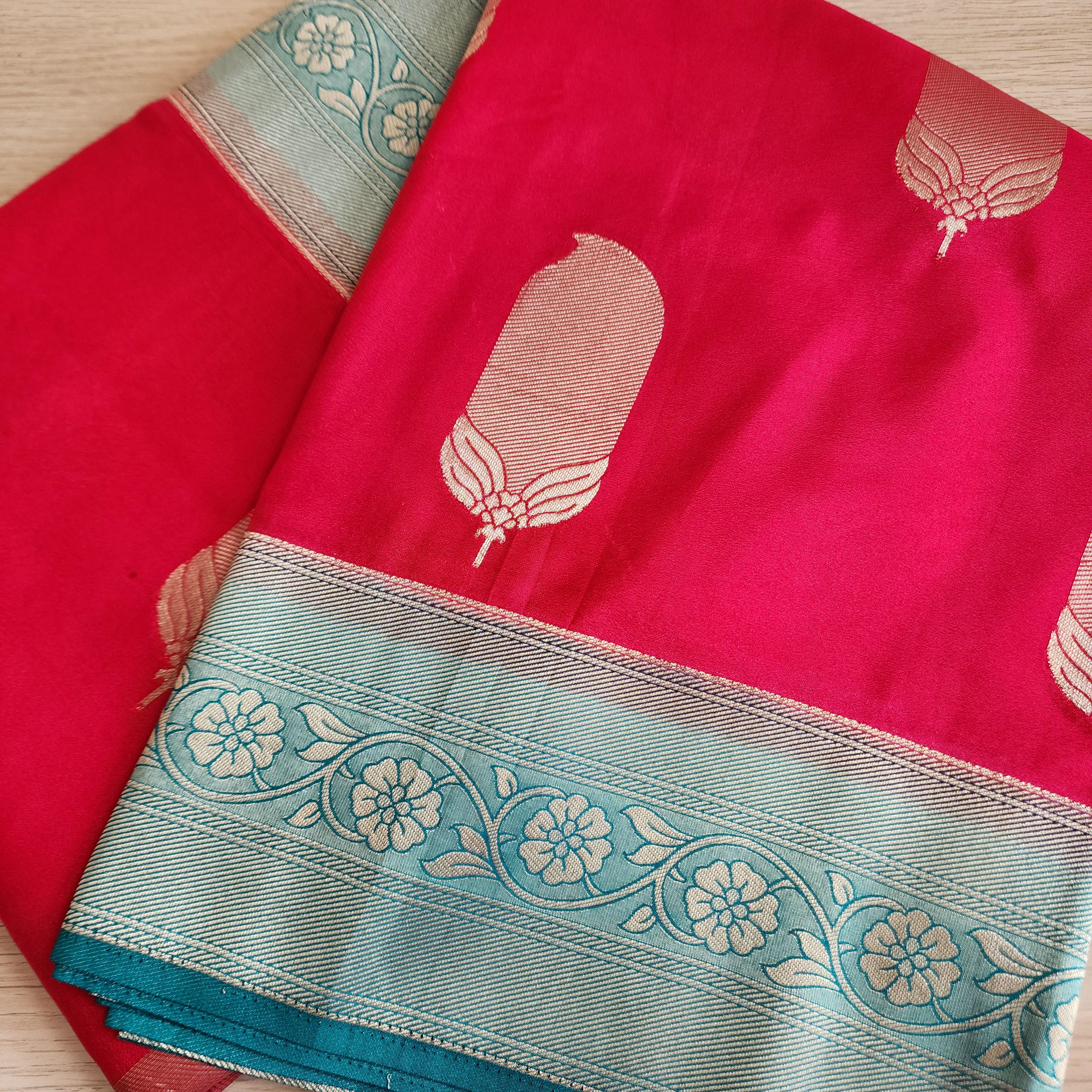 Banarasi Khaddi Silk Saree with Mango boota motif