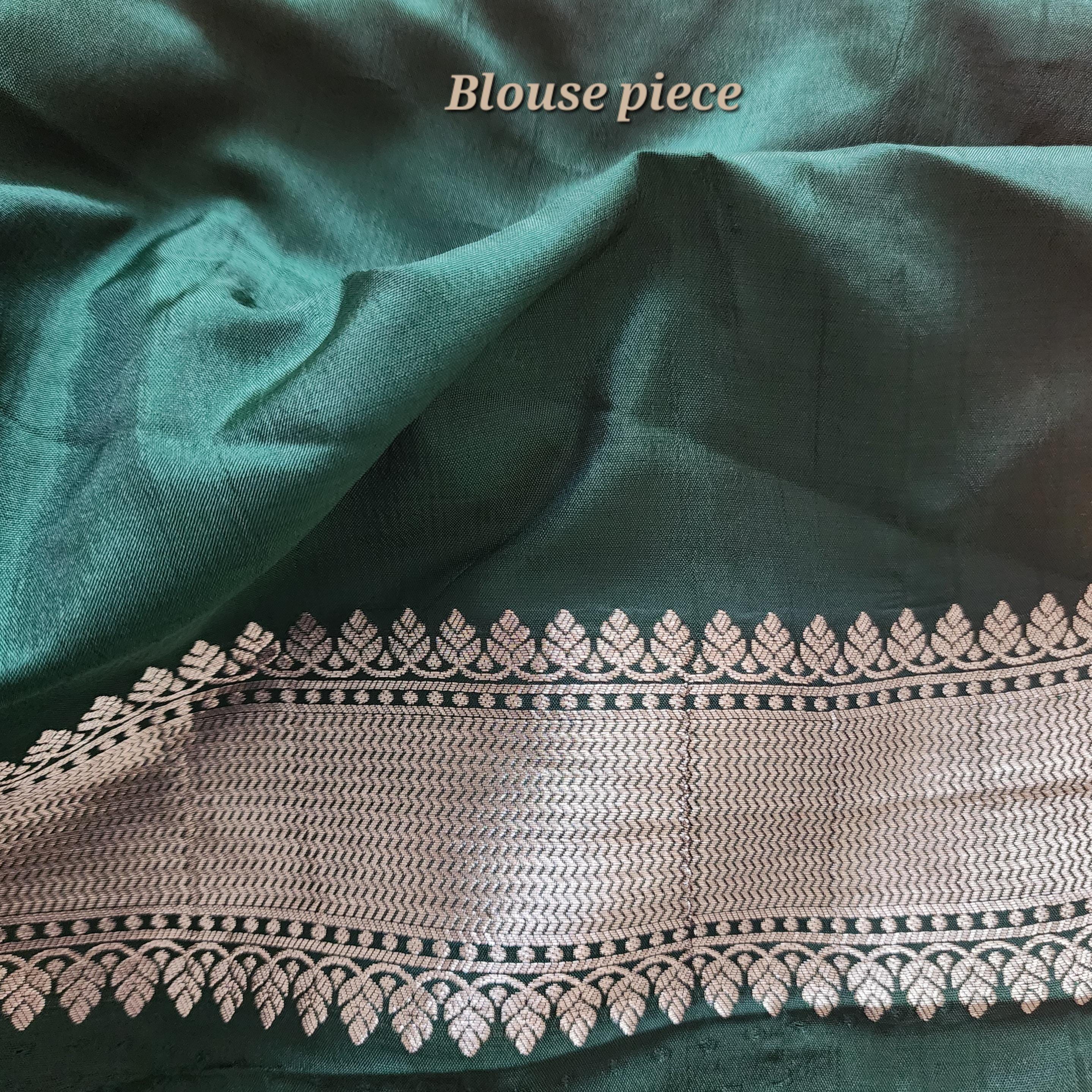 Classic Red Banarasi Crepe Silk Saree with Gold Floral Motif