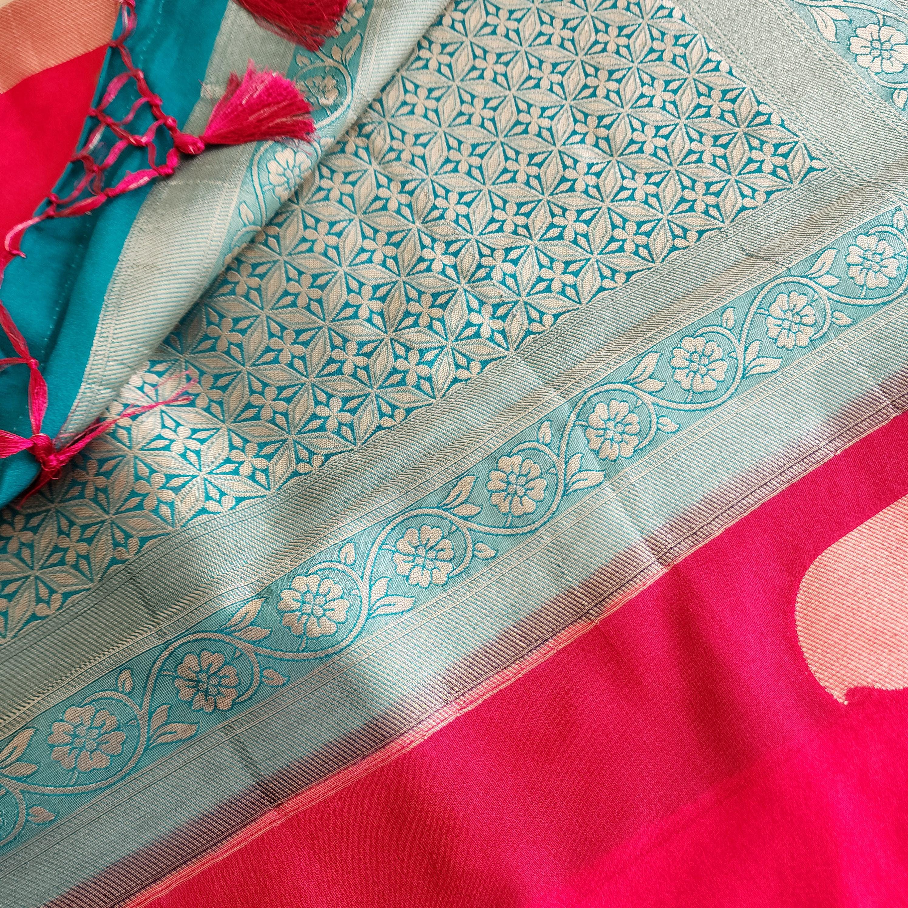 Banarasi Khaddi Silk Saree with Mango boota motif