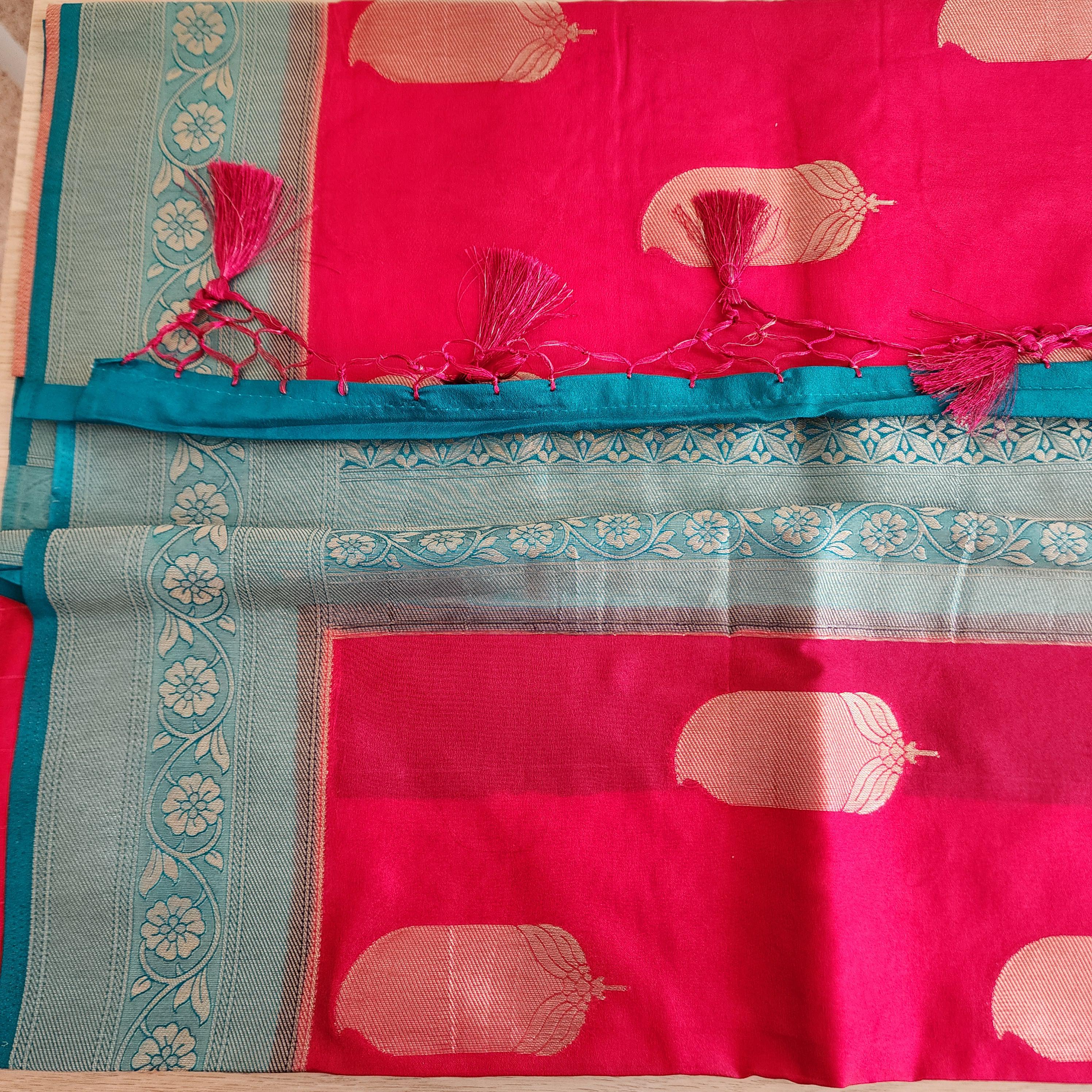 Banarasi Khaddi Silk Saree with Mango boota motif