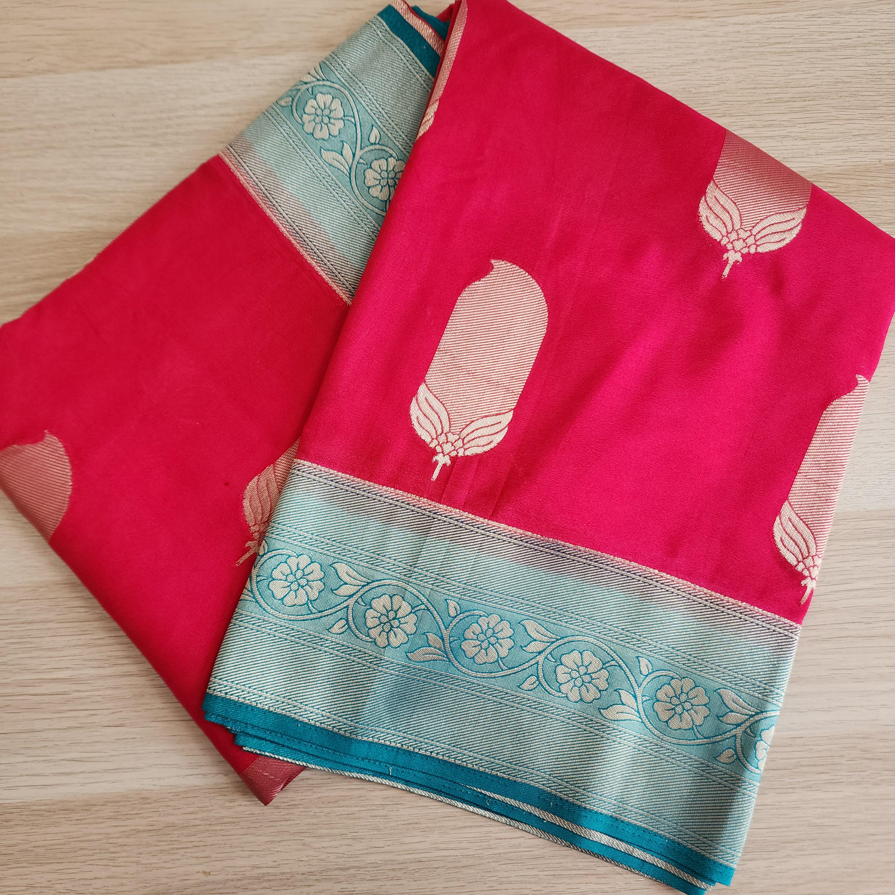 Banarasi Khaddi Silk Saree with Mango boota motif