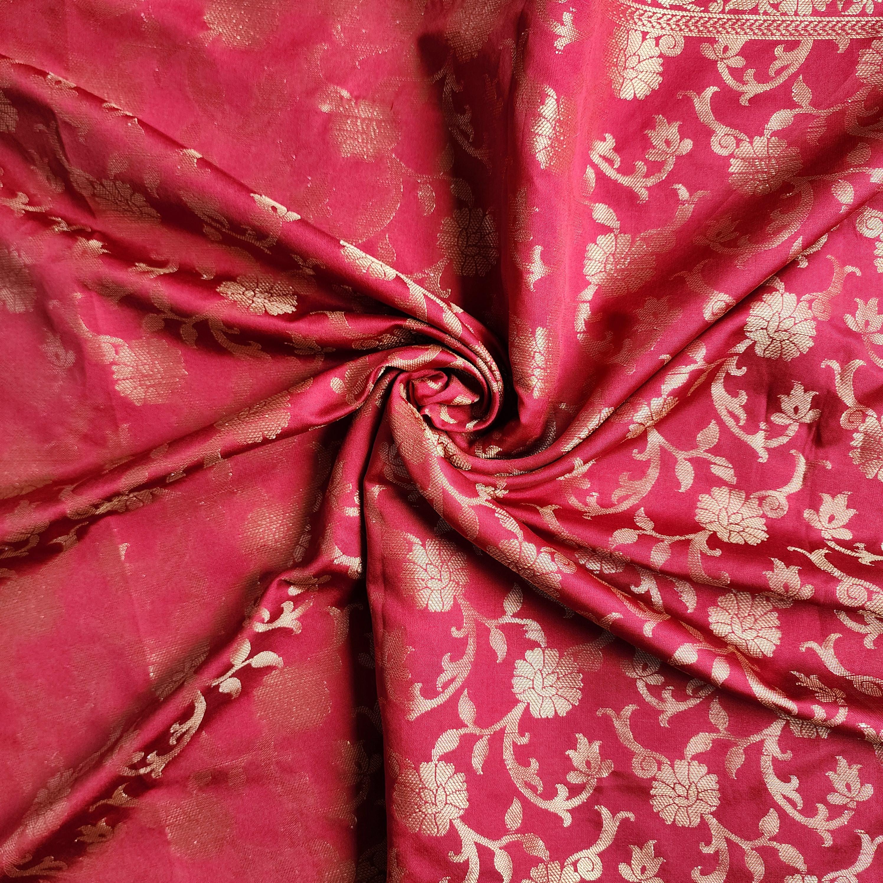 Banarasi Dark Red Dupatta with gold handweaving