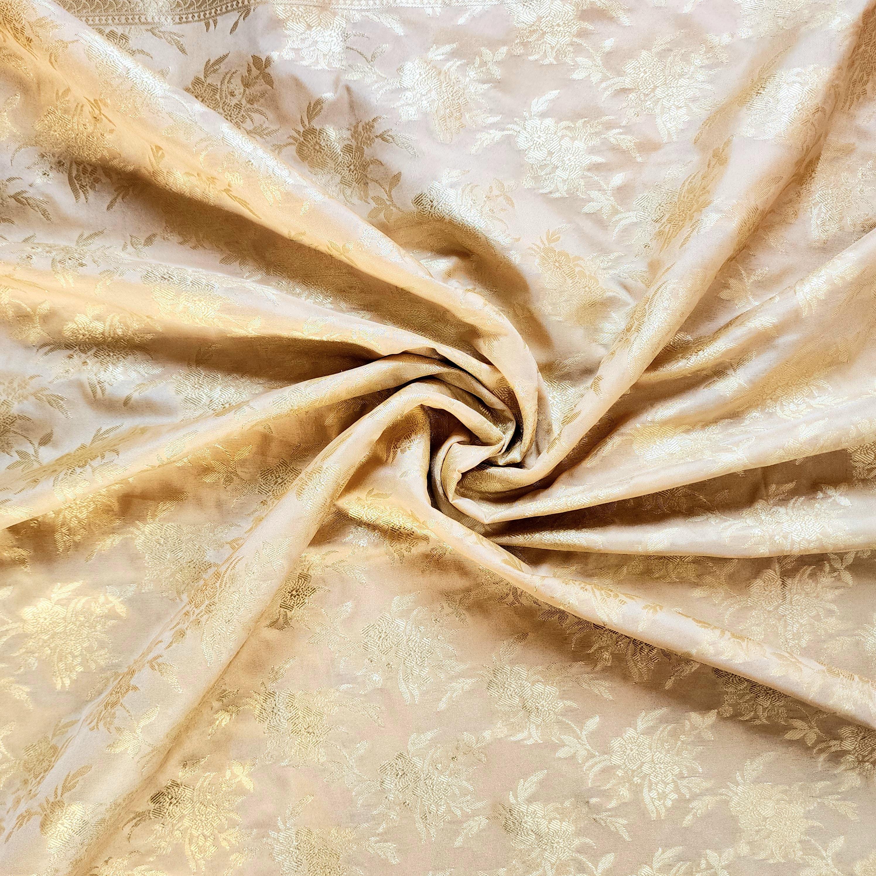 Beige Banarasi Dupatta with Subtle Gold Zari Work Elegant & Lightweight for Minimalist Festive and Wedding Looks Gift for her