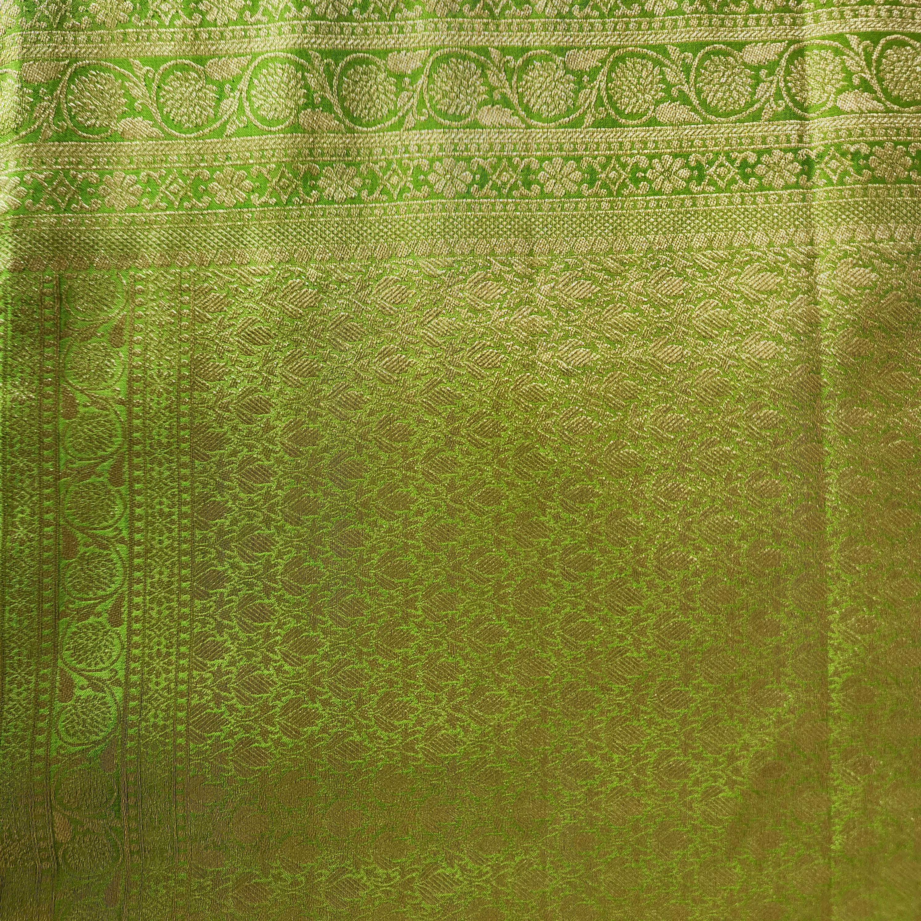 Alluring Pink-Green Khaddi Georgette Banarasi Saree Light, Elegant, and Flowy