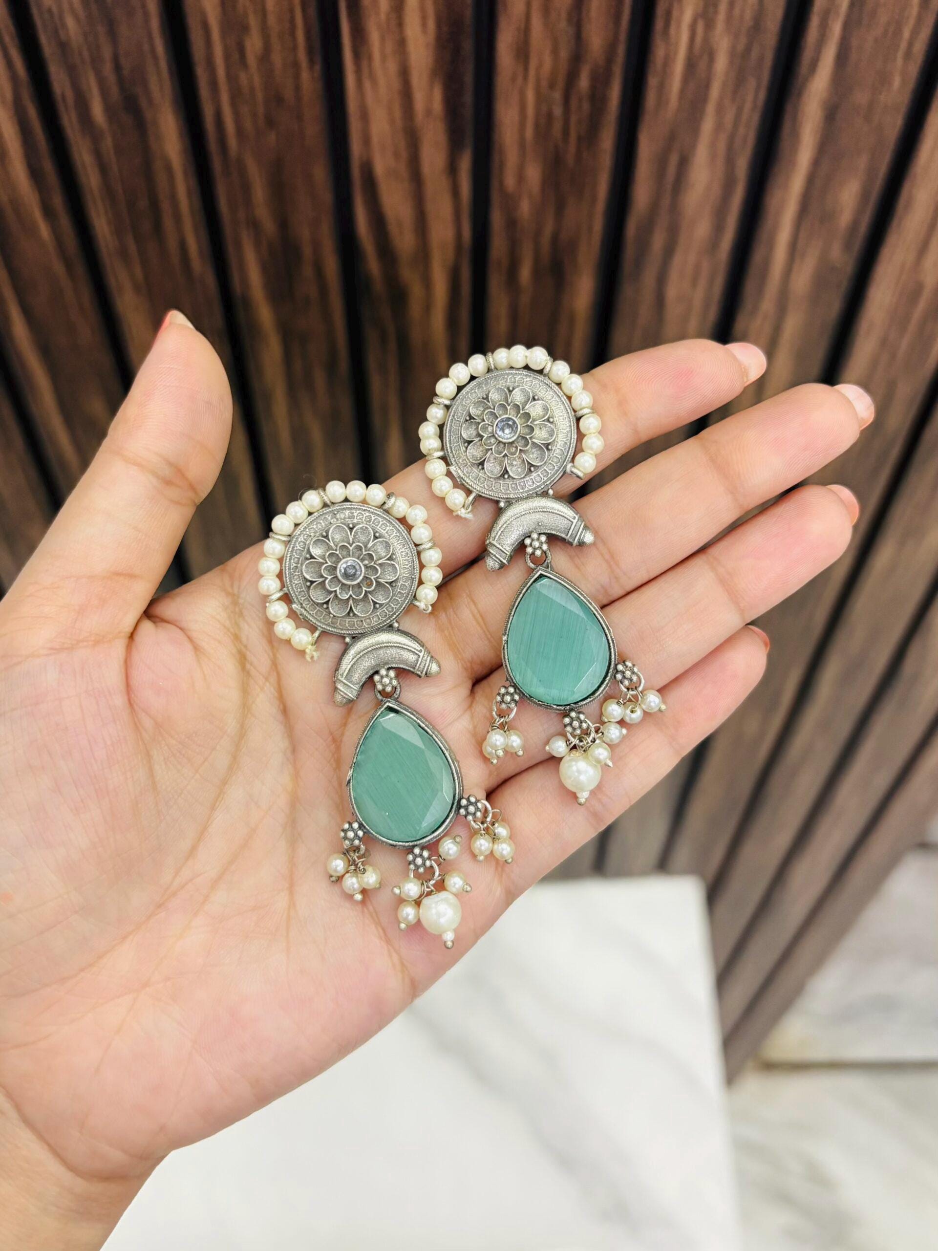 Antique Silver Oxidized Jhumkas | Handcrafted Tribal Earrings | Classic Indian Statement Jewelry