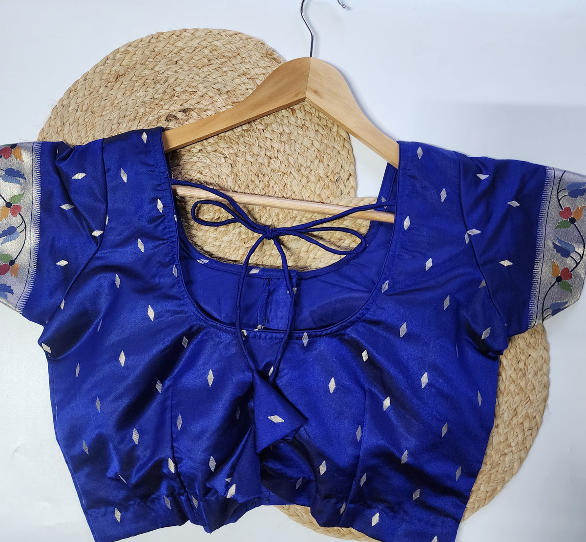 Raahi - Royal Blue Paithani Silk Saree with Stitched Blouse