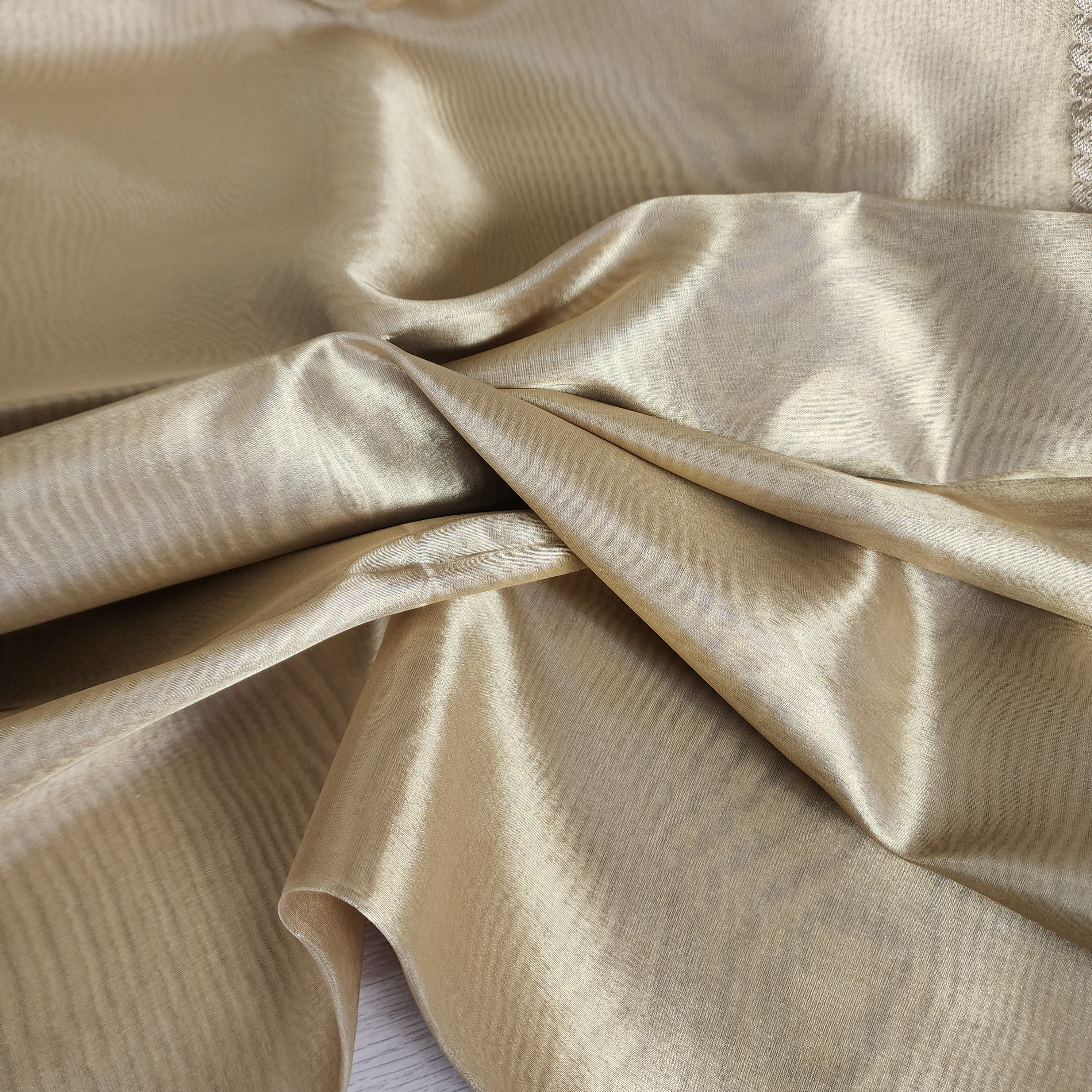 Traditional Kanjivaram Style Tissue Silk Saree in Gold