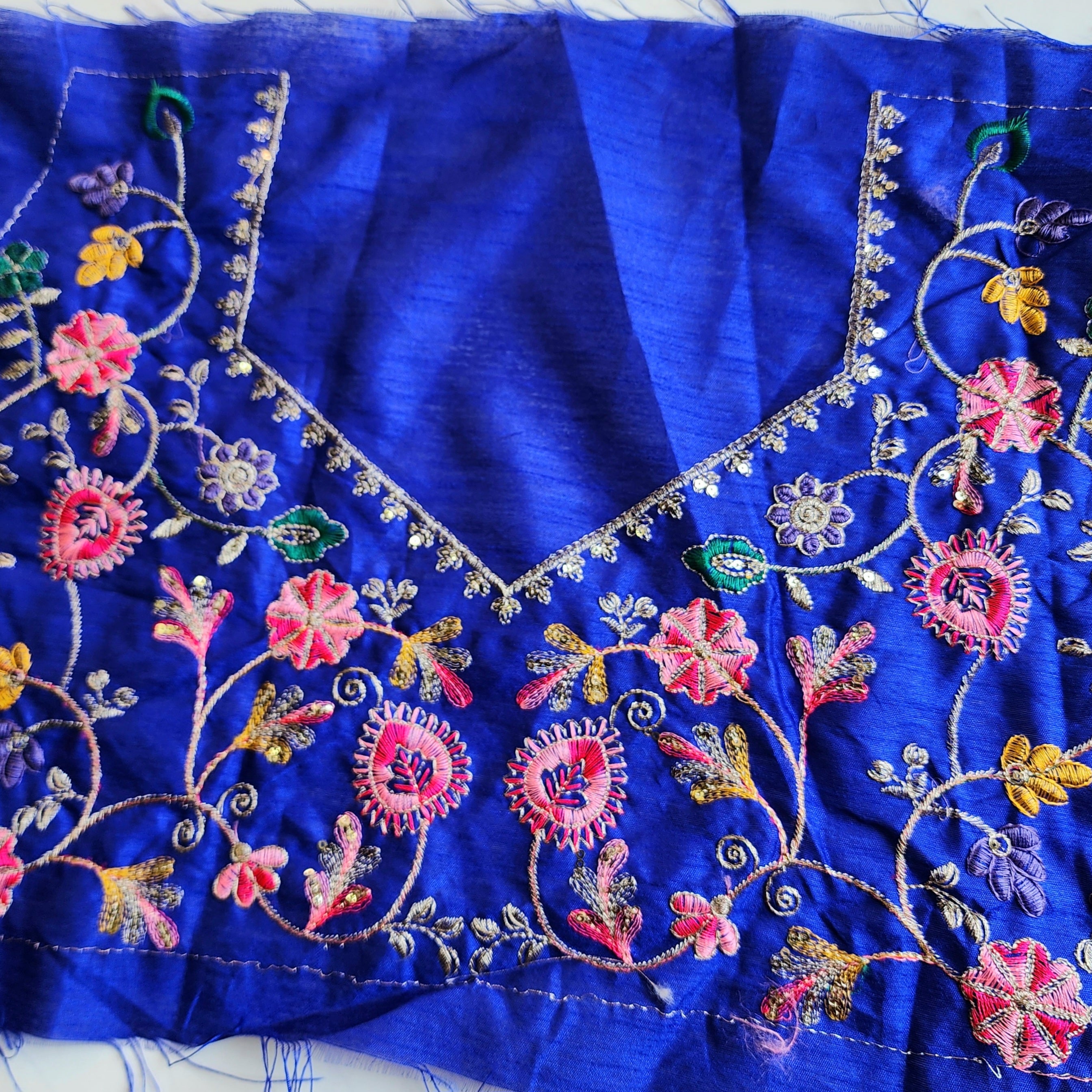 Embroidered Bandhani Designer Saree in Blue