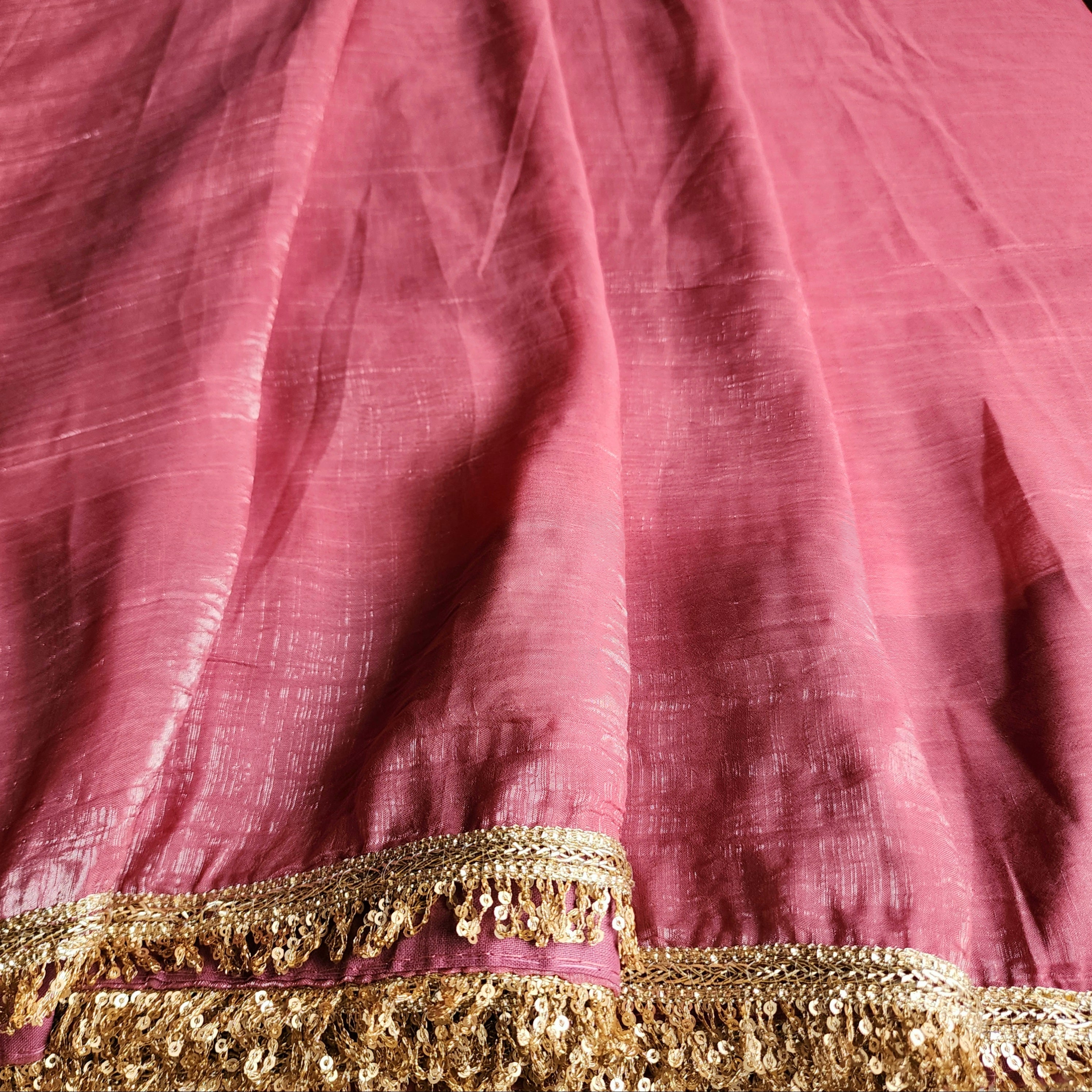 Blush Pink Designer Organza Saree