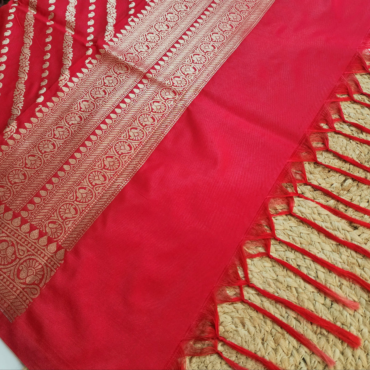 Red - Banarasi Leheriya Style Dupatta