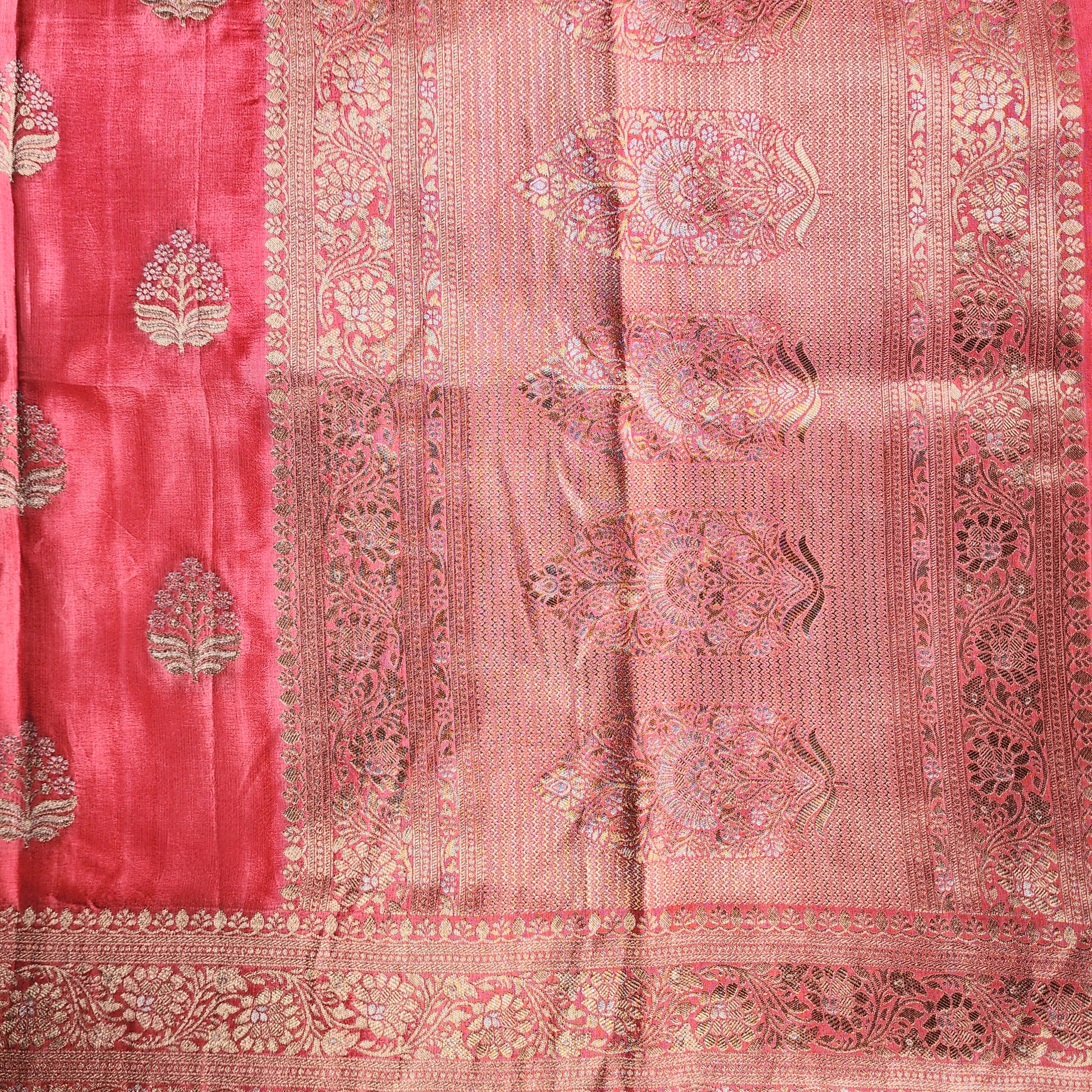 Blush Pink Mashru Katan Silk Saree