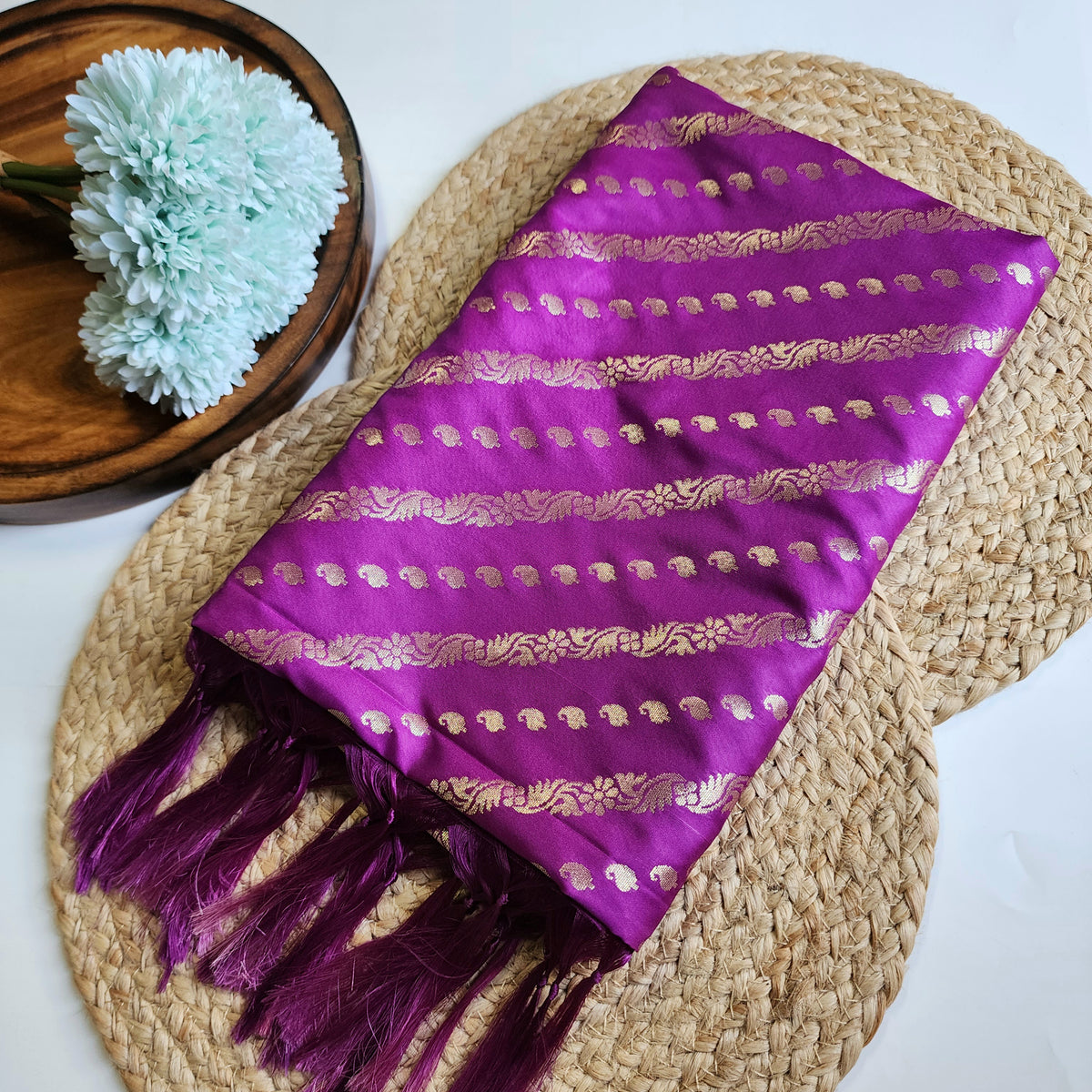 Royal Purple - Banarasi Leheriya Style Dupatta