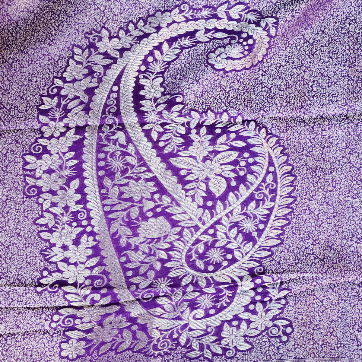 Dark Purple Katan Tanchoi Saree