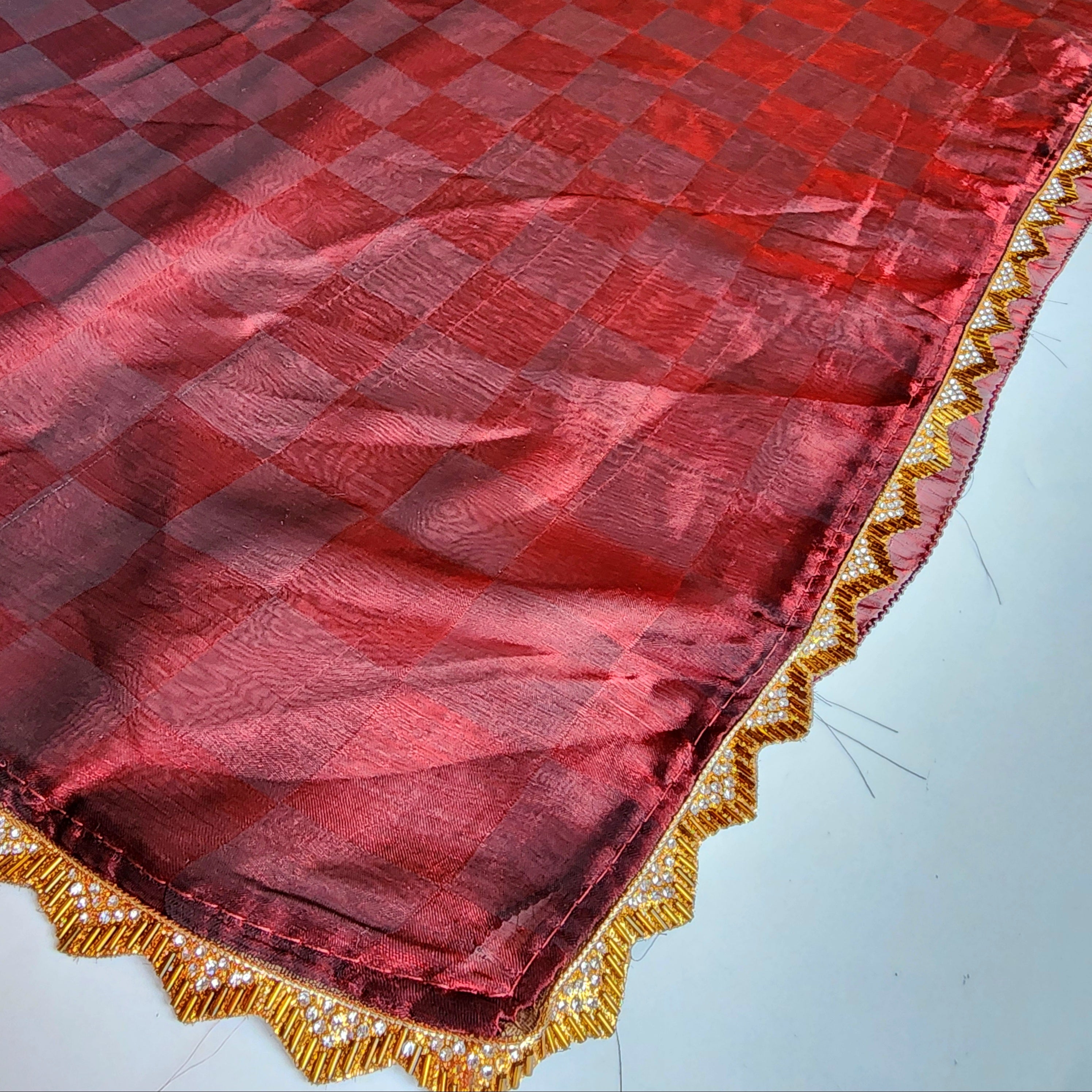 Maroon Designer Chiffon Silk Saree