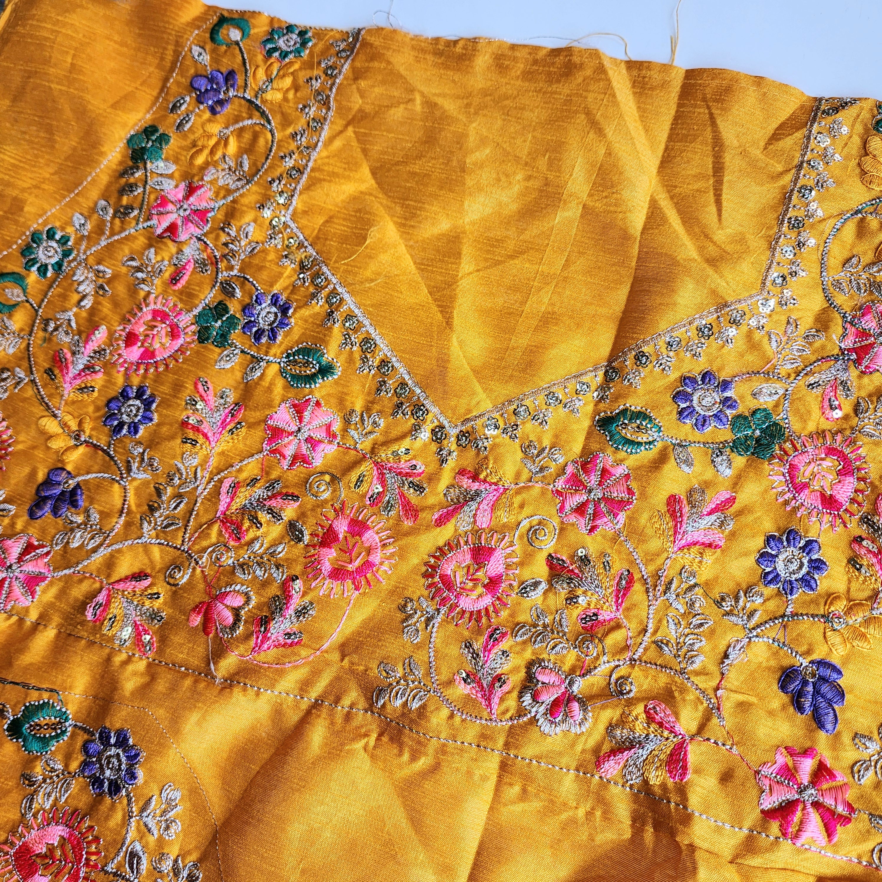 Embroidered Bandhani Designer Saree in Yellow