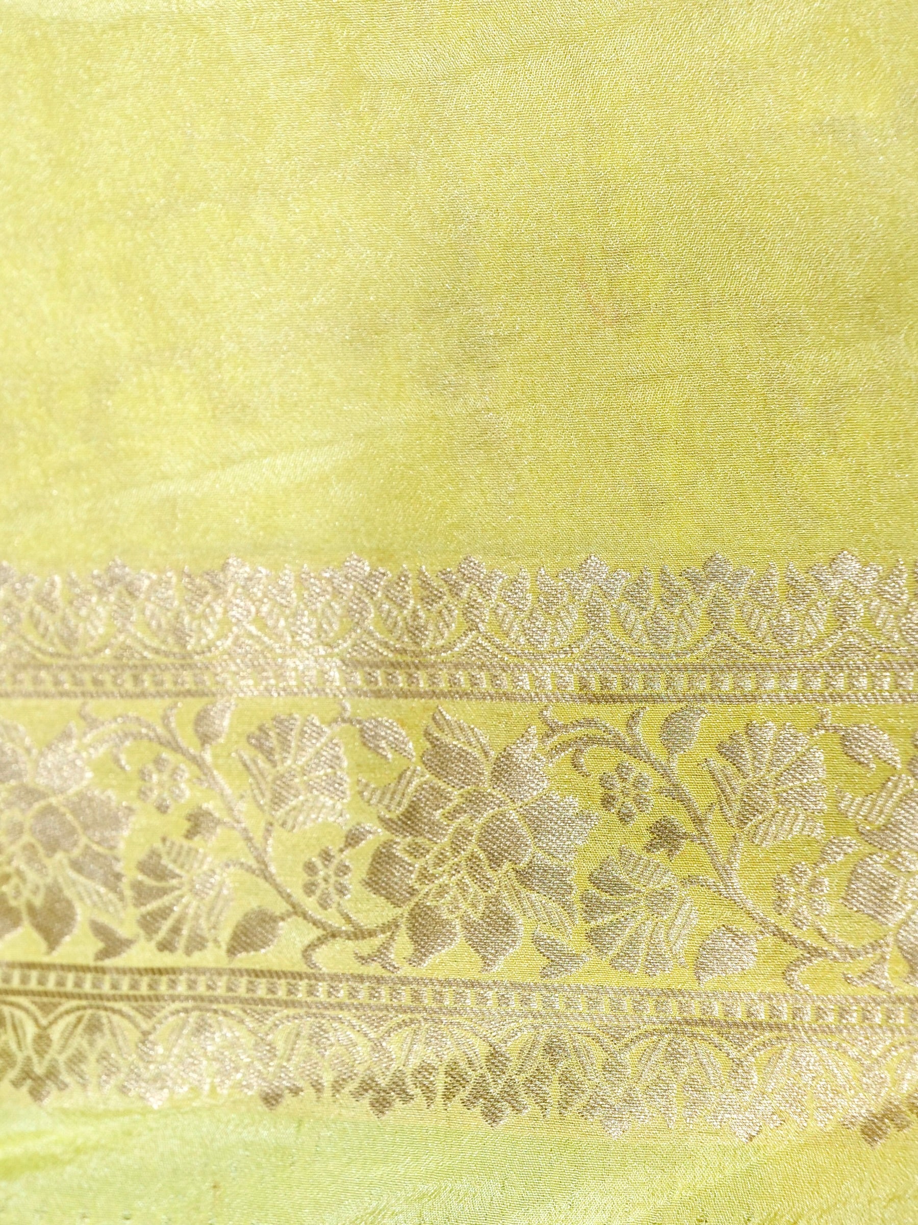 Teal Green Crepe Georgette Silk Saree with Antique Gold Border