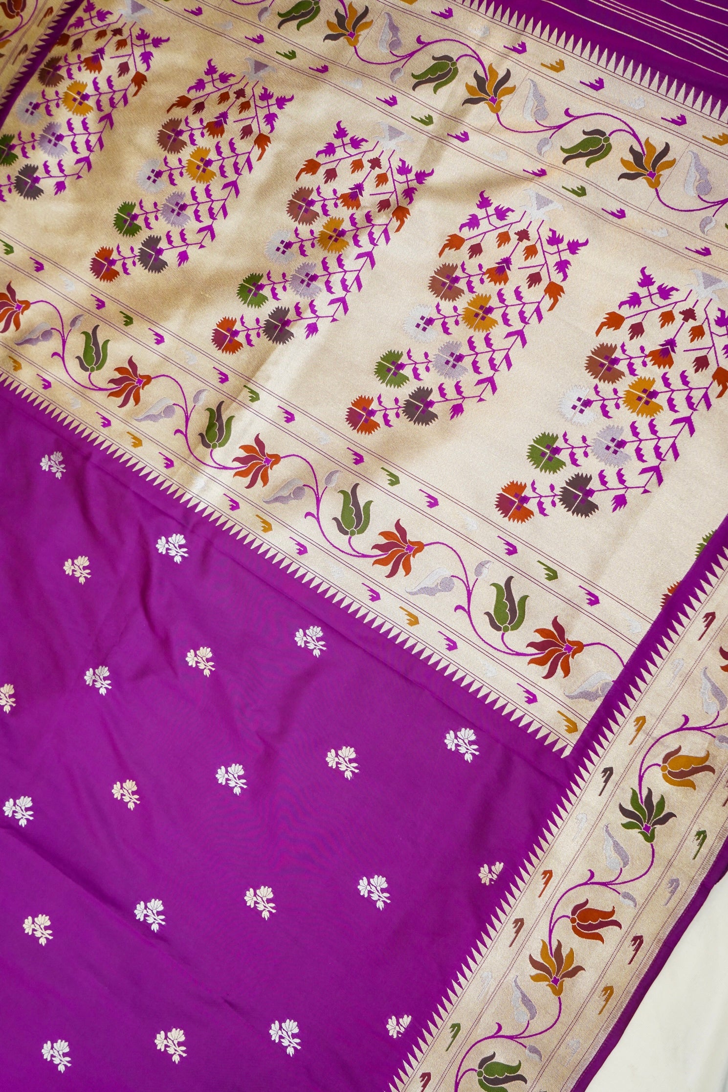 Keshavi - Jamuni Paithani Silk Saree with Stitched Blouse