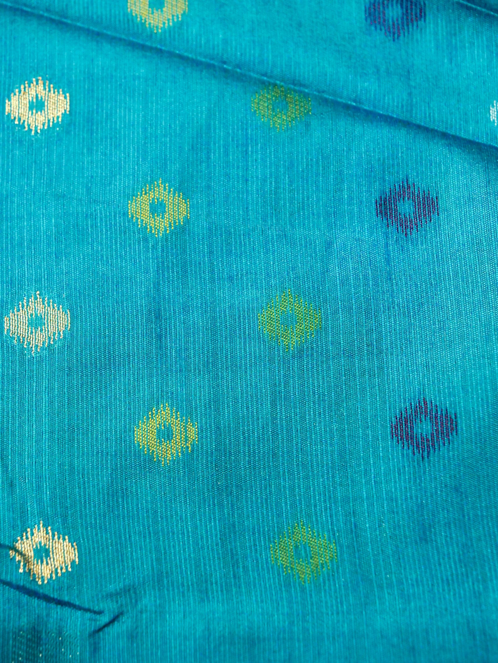 Maroon Wine Patola Silk Saree with Contrast Turquoise Blue Border