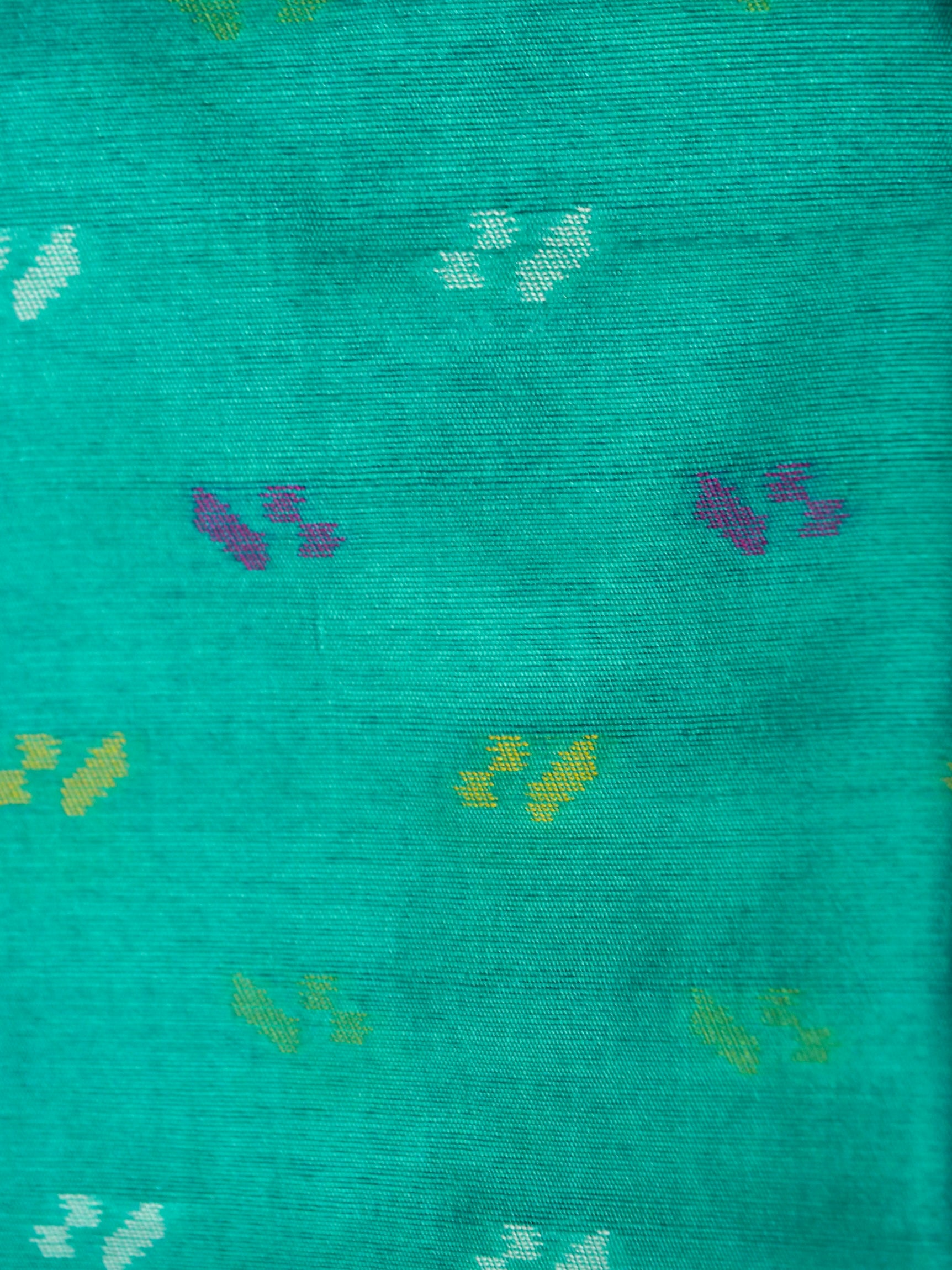 Rich Wine Patola Silk Saree with Contrast Sea Green Border