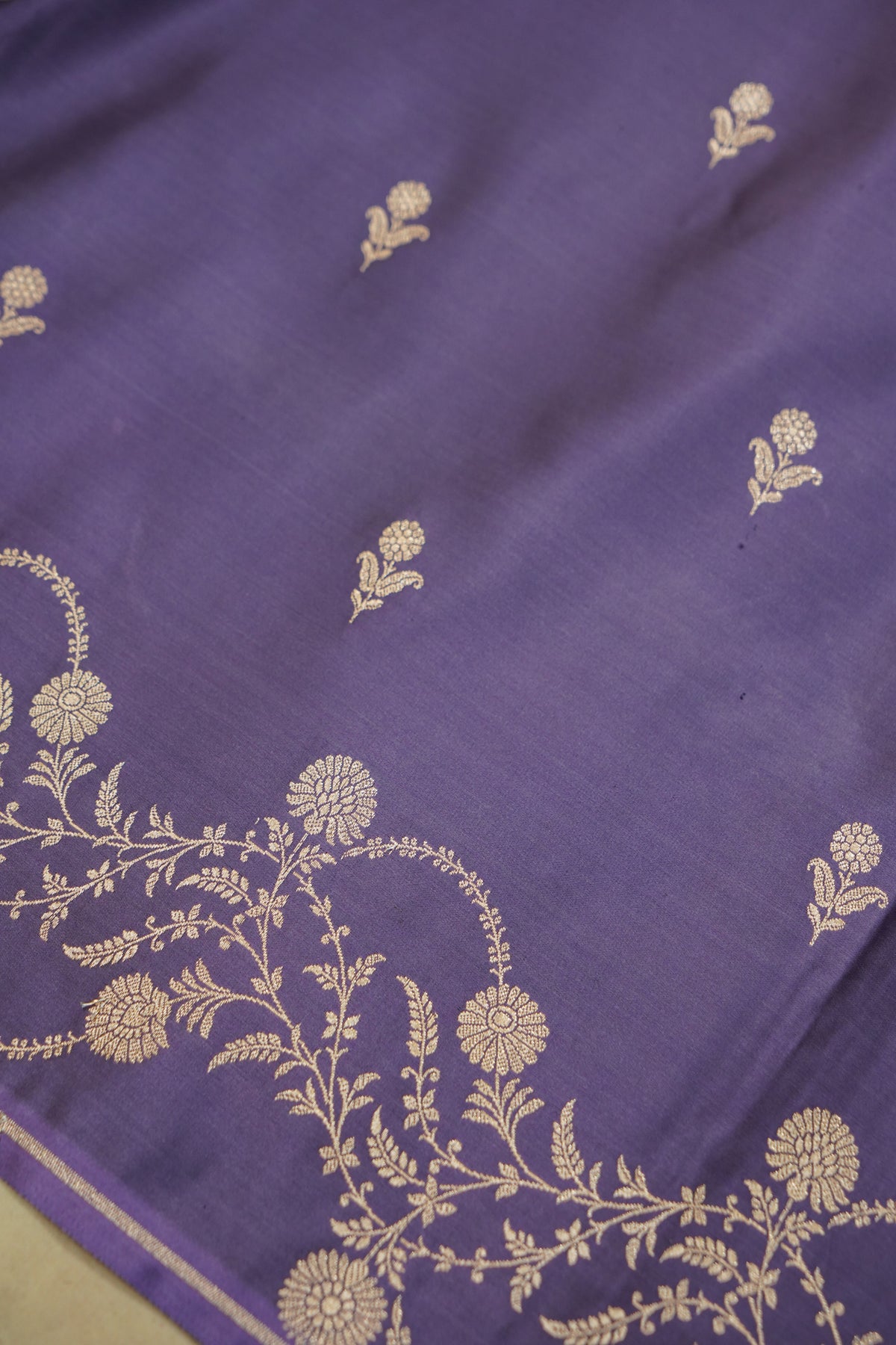 Shruti - Royal Purple Pure Katan Silk Saree