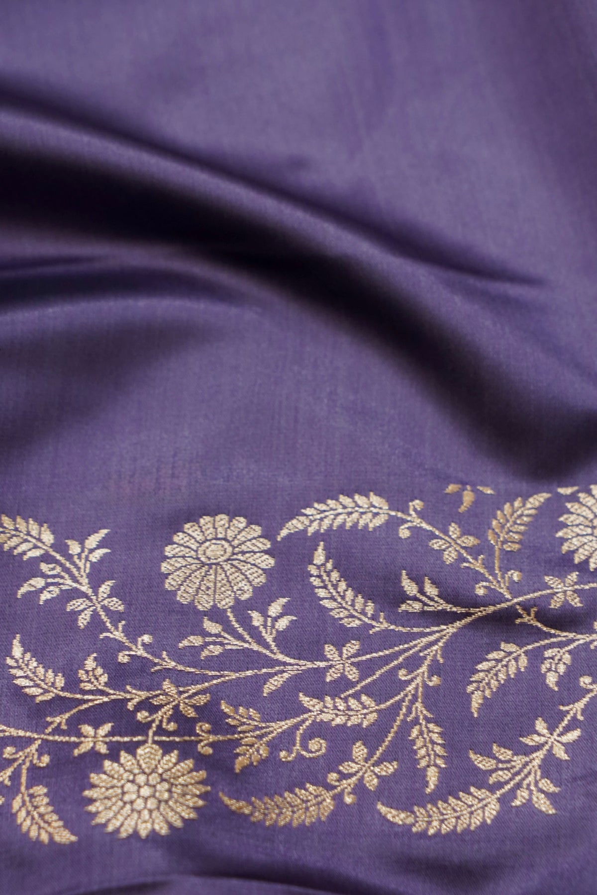 Shruti - Royal Purple Pure Katan Silk Saree
