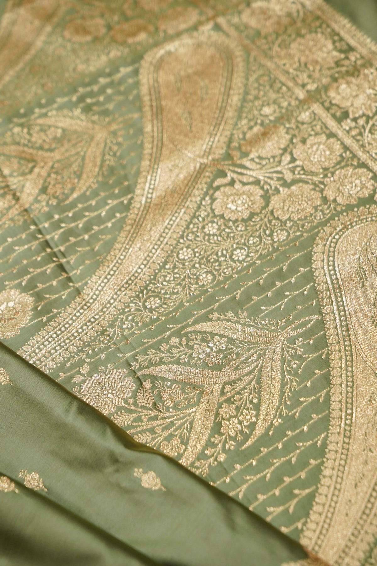 Kruti - Pure Katan Silk Saree in Pistachio Green