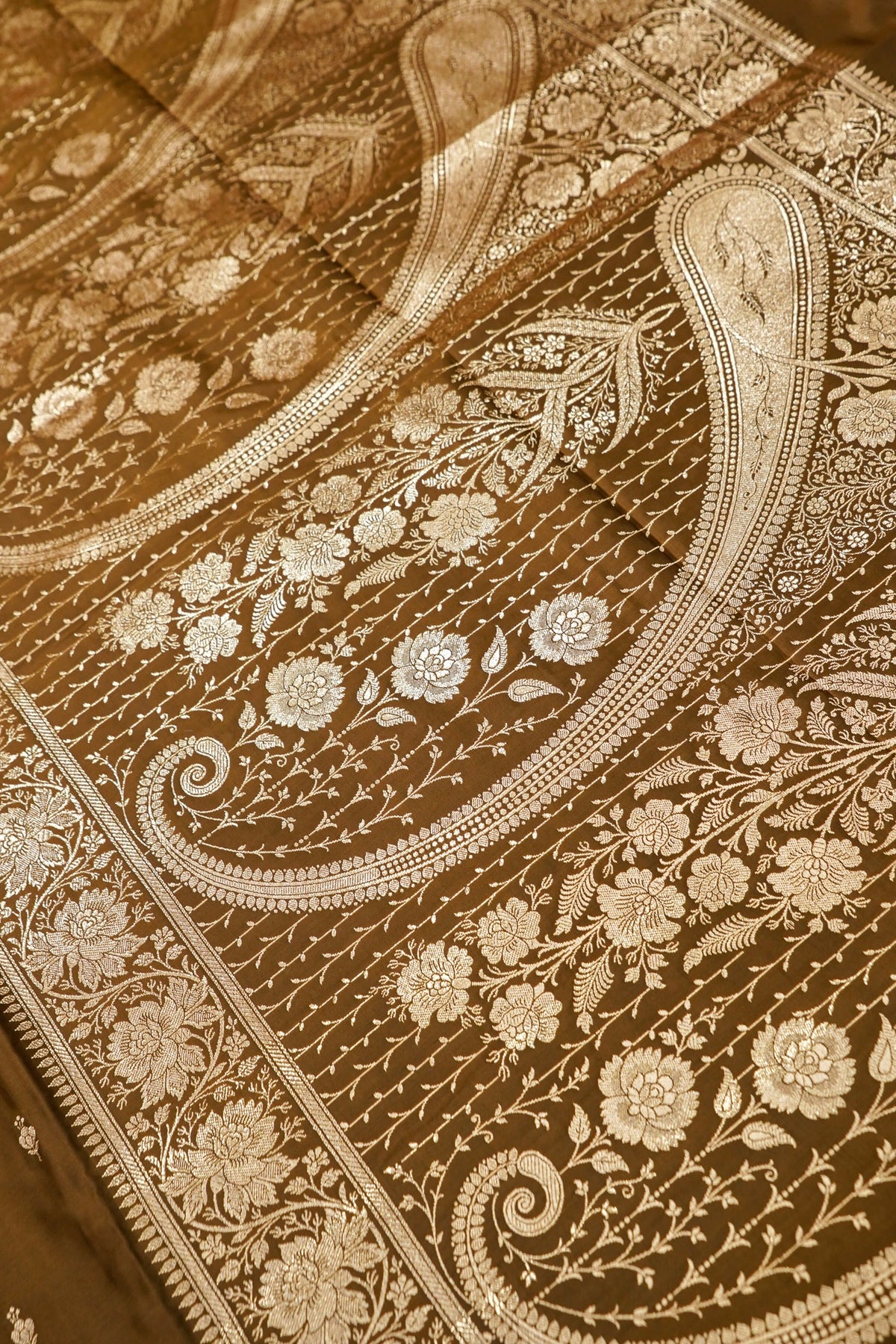 Kruti - Pure Katan Silk Saree in Mustard Gold
