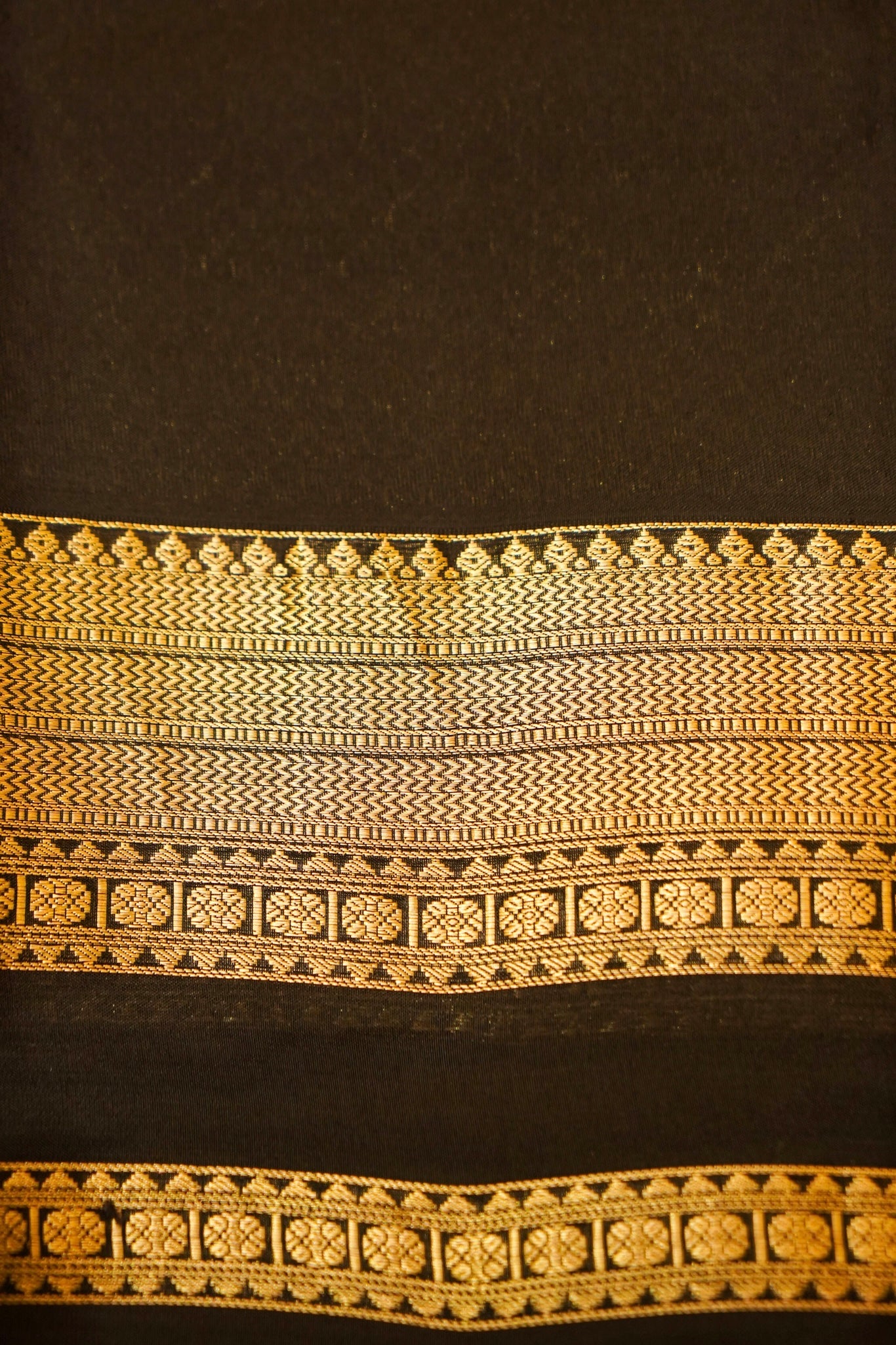 Maithili - Sea Green Pure Kanjipuram Silk Saree with Brown Border